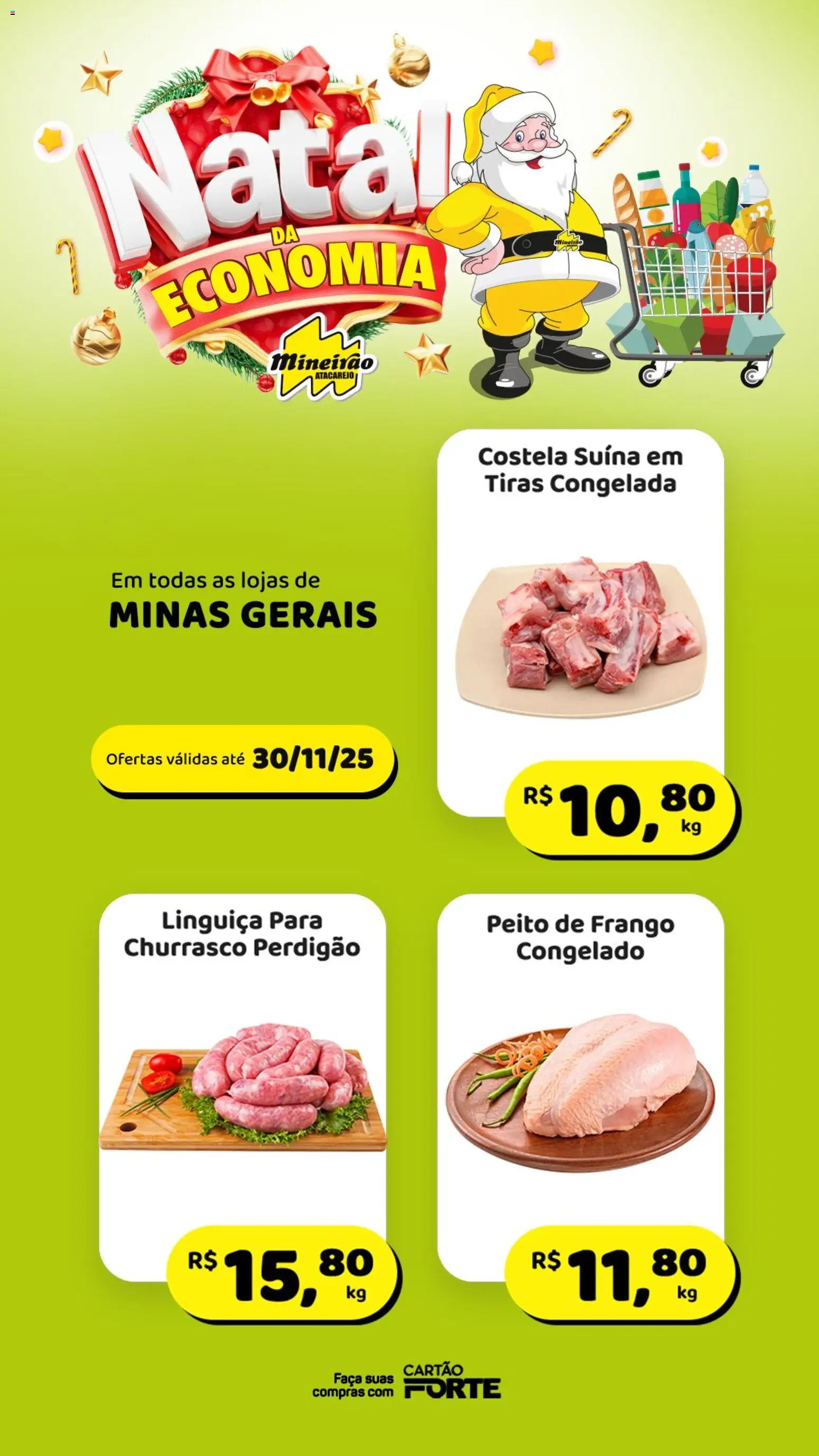 Mineirão Atacarejo Folheto - válido de 24.11.2025 | Página: 2 | Produtos: Linguiça, Faca, Frango, Peito de frango