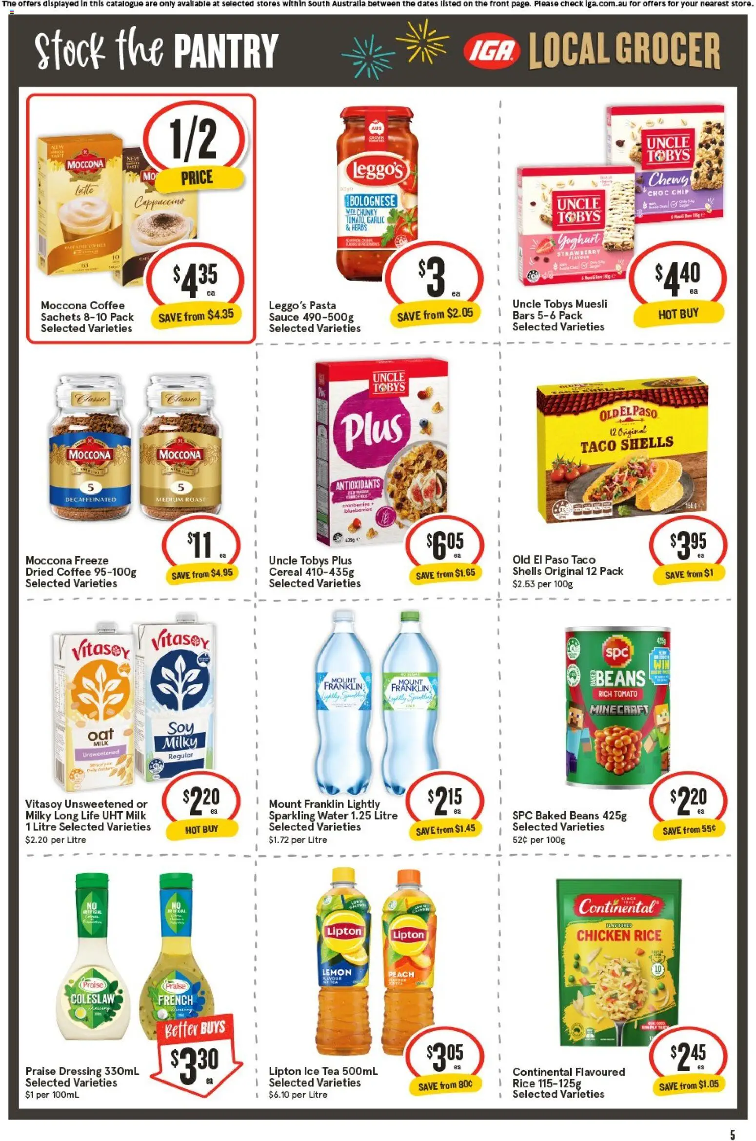 IGA catalogue - valid from 31.12.2025 | Page: 5 | Products: Yoghurt, Bread, Chicken, Salmon