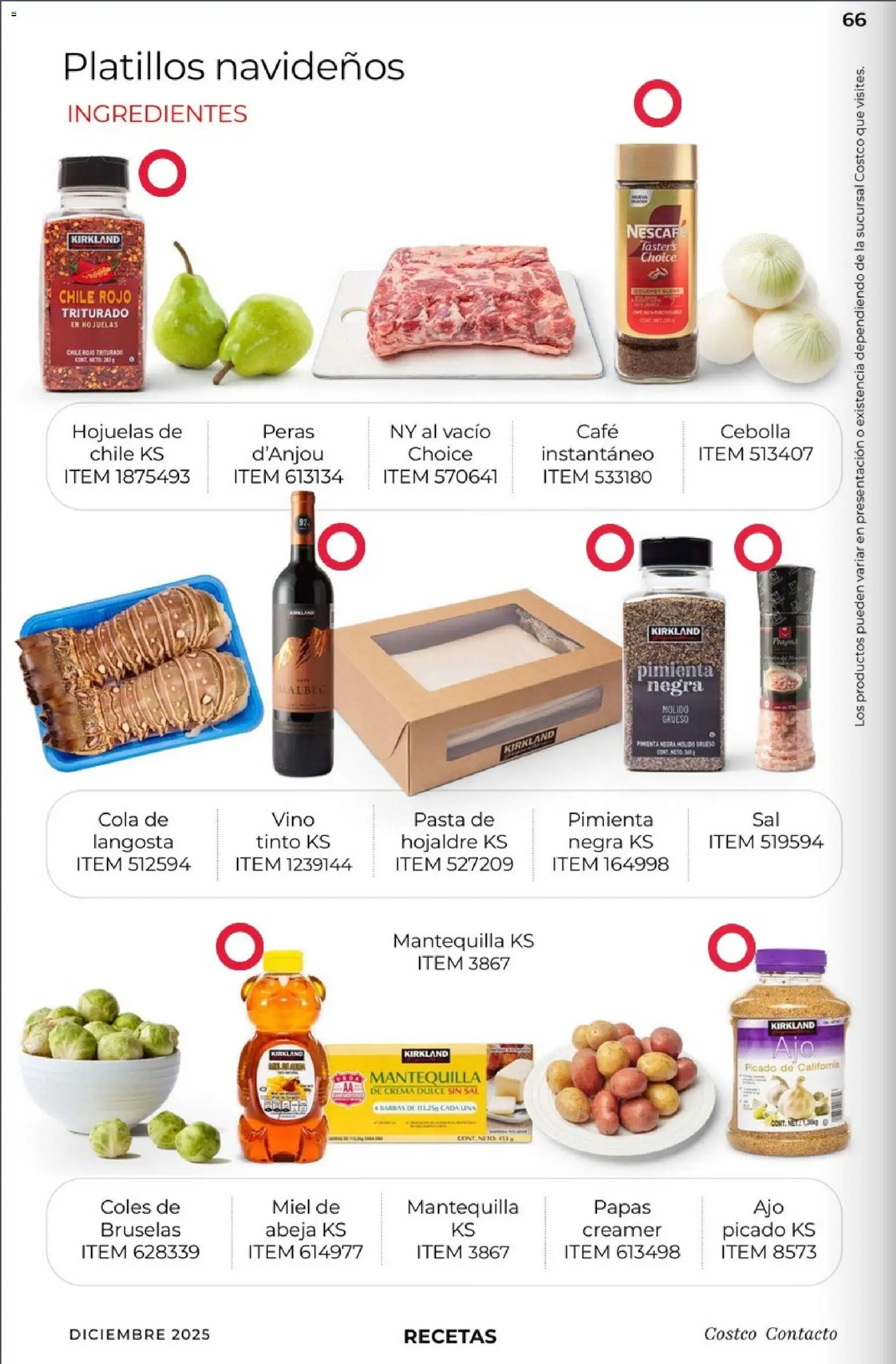 Nuevas ofertas de Costco válidas en toda la República Mexicana desde el 01.12.2025. ¡Encuentra las mejores ofertas en Costco Revista Diciembre! | Página: 66 | Productos: Mantequilla, Café, Hojuelas, Vino
