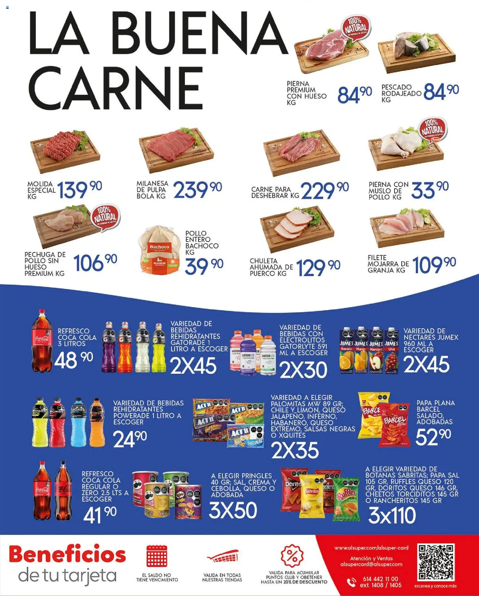 Nuevas ofertas de Alsuper válidas en toda la República Mexicana desde el 28.10.2025. ¡Encuentra las mejores ofertas en Alsuper folleto Chihuahua-Estado! | Página: 7 | Productos: Papa, Refresco, Sal, Queso