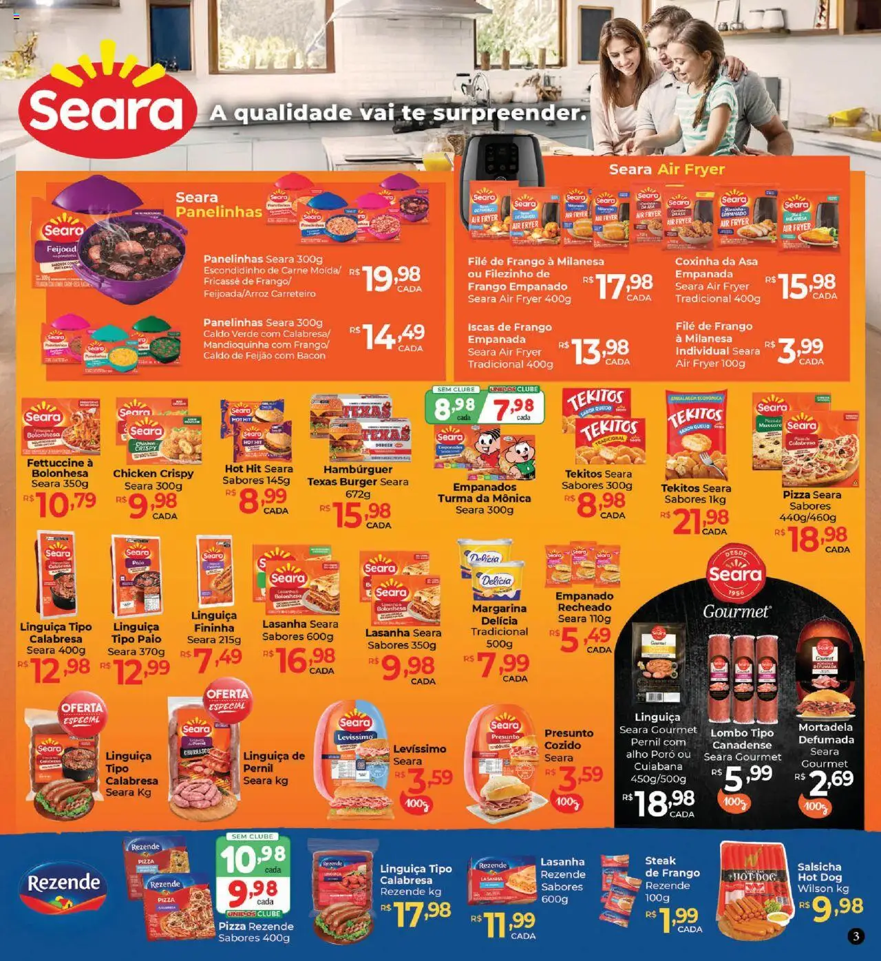 Supermercados Unidos Folheto - válido de 01.10.2025 | Página: 3 | Produtos: Alho, Air fryer, Mortadela, Carne