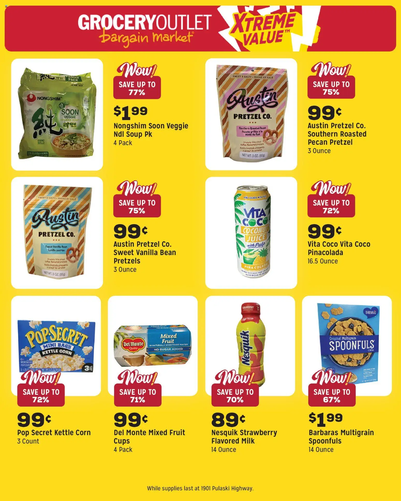 Grocery Outlet Weekly Ad - MD - valid from 04.03.2026 | Page: 11 | Products: Corn, Microwave, Juice, 2人掛けソファ
