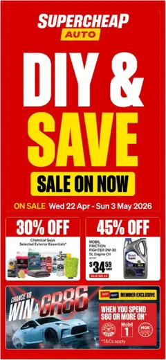 Preview of Supercheap Auto catalogue - valid from 22.04.2026