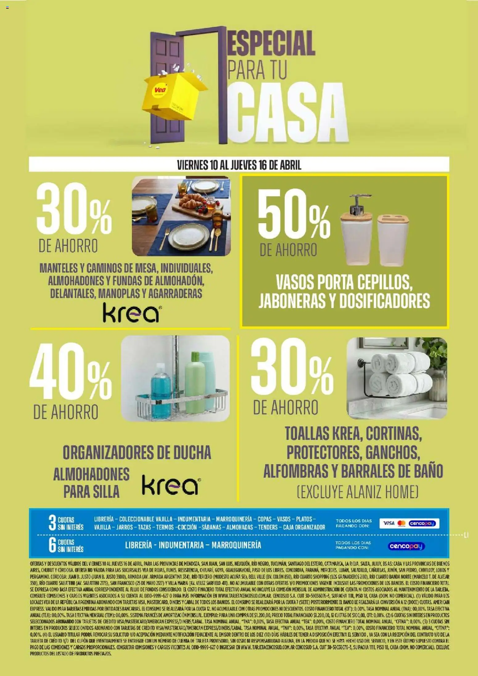 Vea - Ofertas especial para tu casa │ válido desde el 10.04.2026 | Página: 13 | Productos: Toallas, Silla, Caja, Vasos