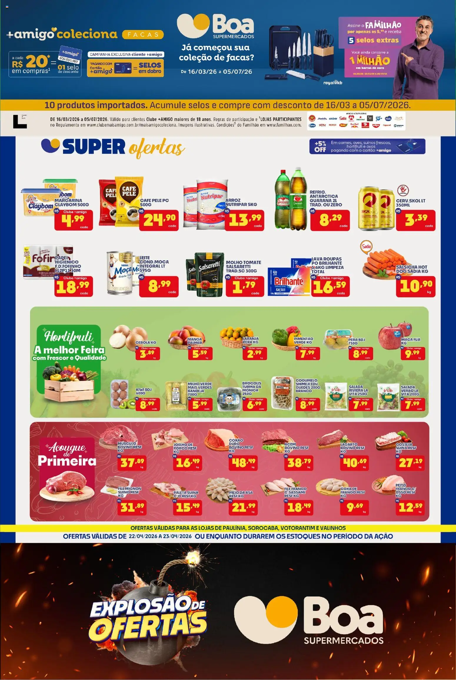 Boa Supermercados Folheto - válido de 22.04.2026 | Página: 1 | Produtos: Guaraná, Milho verde, Leite, Ovos