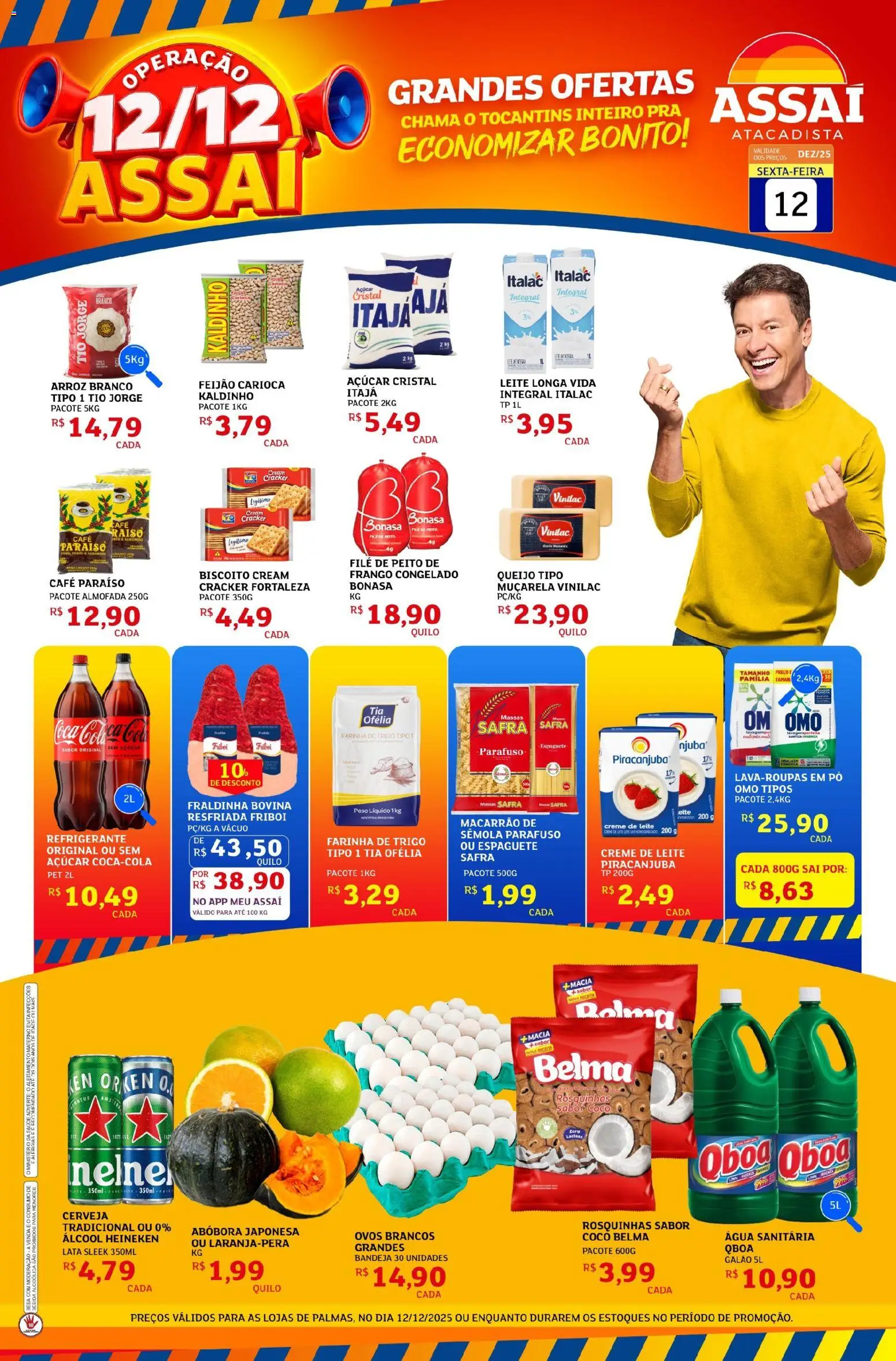 Assaí Atacadista Folheto - válido de 12.12.2025 | Página: 1 | Produtos: Pó, Leite, Macarrão, Creme