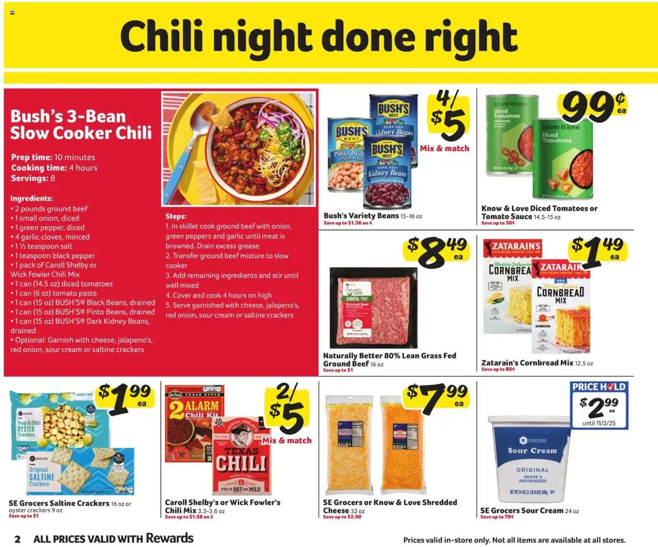 Winn Dixie In-Store Flyer - valid from 15.10.2025 | Page: 2 | Products: Peppers, Skillet, Tomatoes, Cream