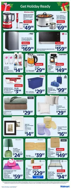 Preview of Walmart weekly flyer from shop Walmart valid from 18.12.2025 | Page: 13 | Products: Luggage, Cooker, Table, Lamp