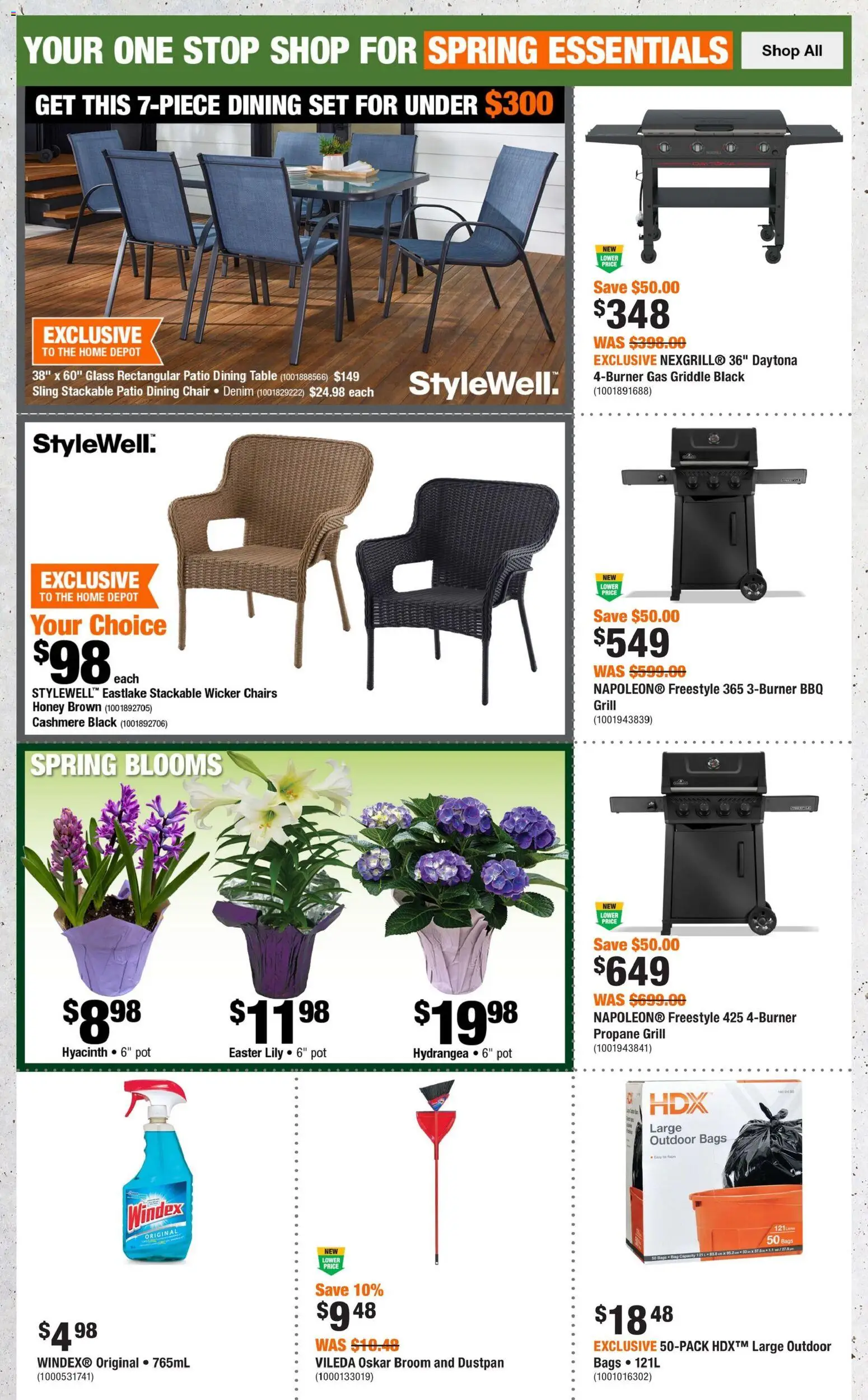 Home Depot flyer valid from 19.03.2026 | Page: 2 | Products: Bag, Grill, Table