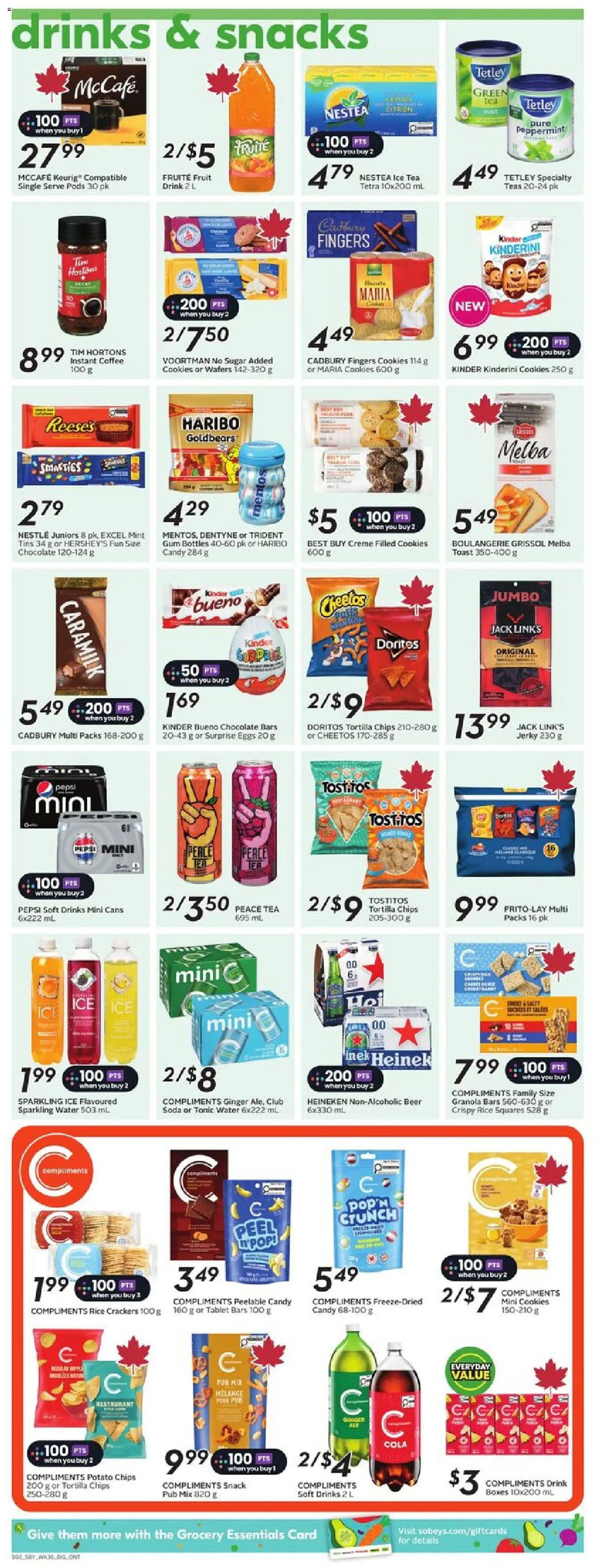 Sobeys flyer valid from 01.01.2026 | Page: 10 | Products: Tea, Eggs, Coffee, Chocolate