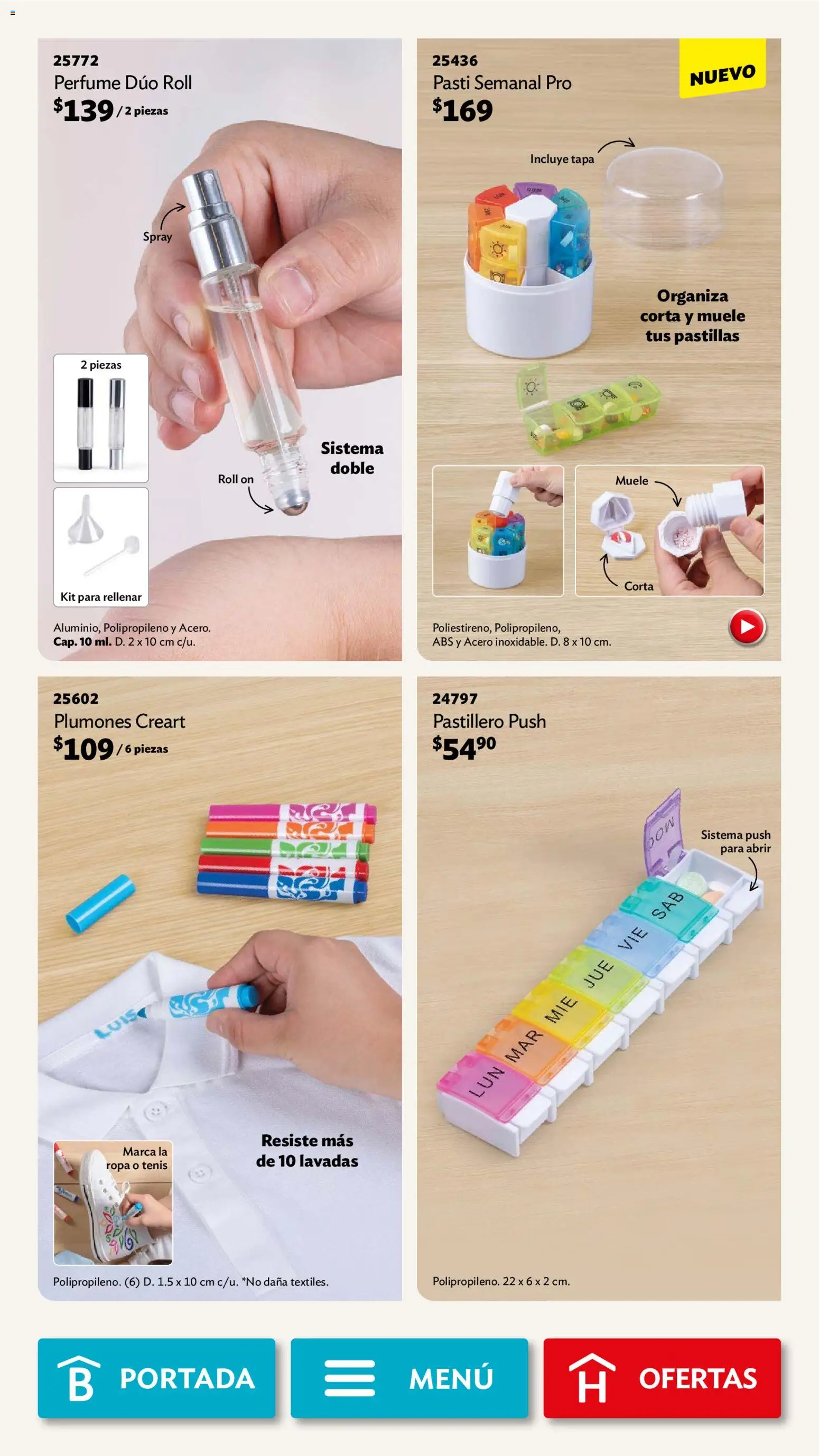 Nuevas ofertas de Betterware válidas en toda la República Mexicana desde el 03.11.2025. ¡Encuentra las mejores ofertas en Betterware campaña 11 2025! | Página: 114 | Productos: Tenis, Ropa, Perfume, Pastillero