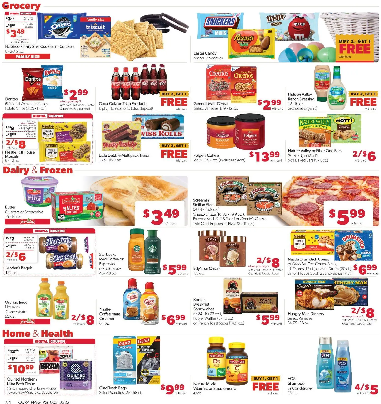Family Fare Weekly Ad - MI - valid from 22.03.2026 | Page: 7 | Products: Conditioner, Milk, Butter, Cookies