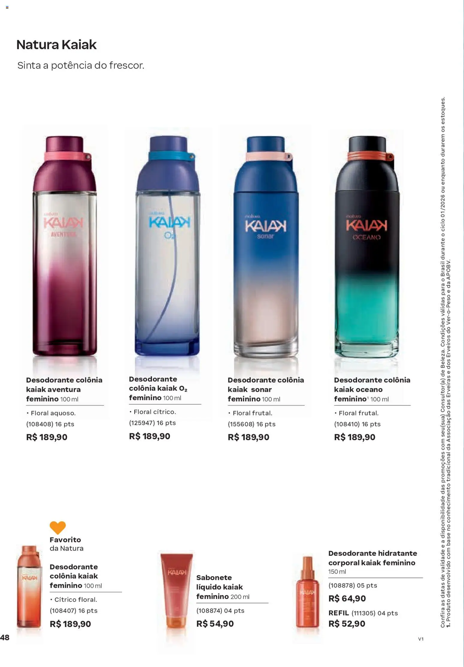 Natura Folheto - válido de 26.12.2025 | Página: 48 | Produtos: Desodorante, Base, Sabonete