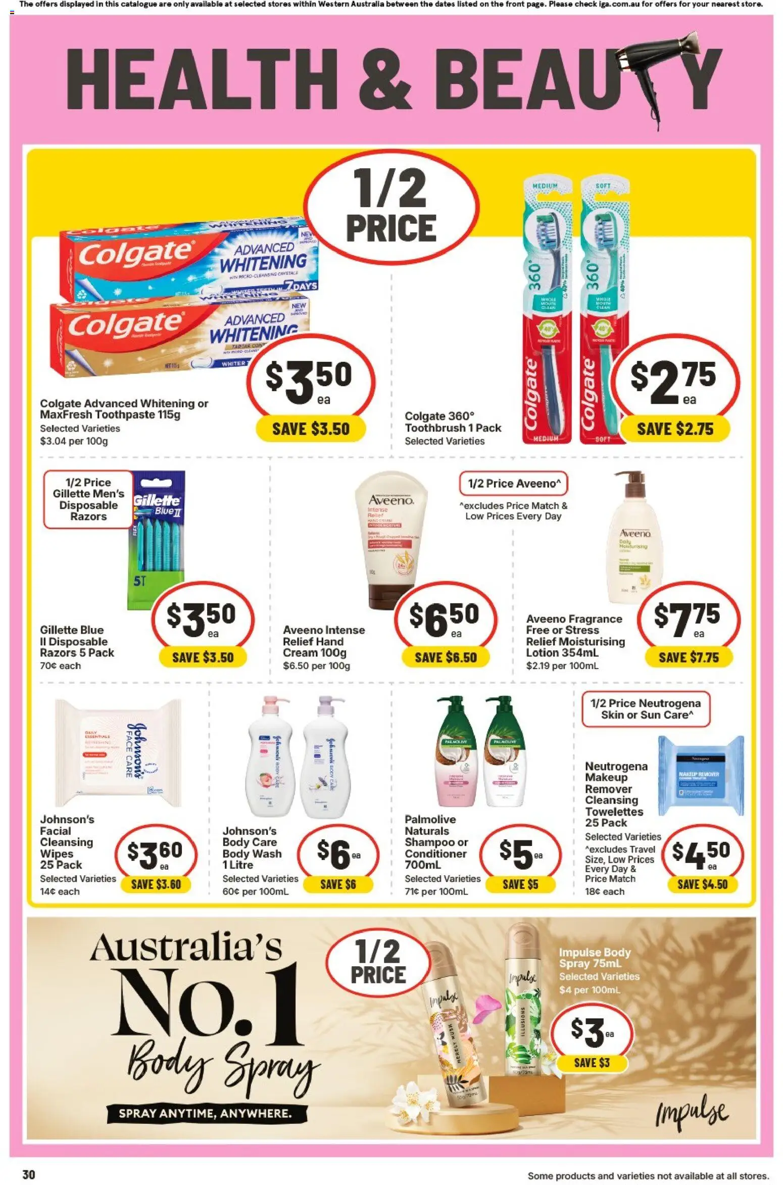 IGA catalogue - valid from 25.02.2026 | Page: 30 | Products: Fragrance, Shampoo, Makeup, Toothpaste