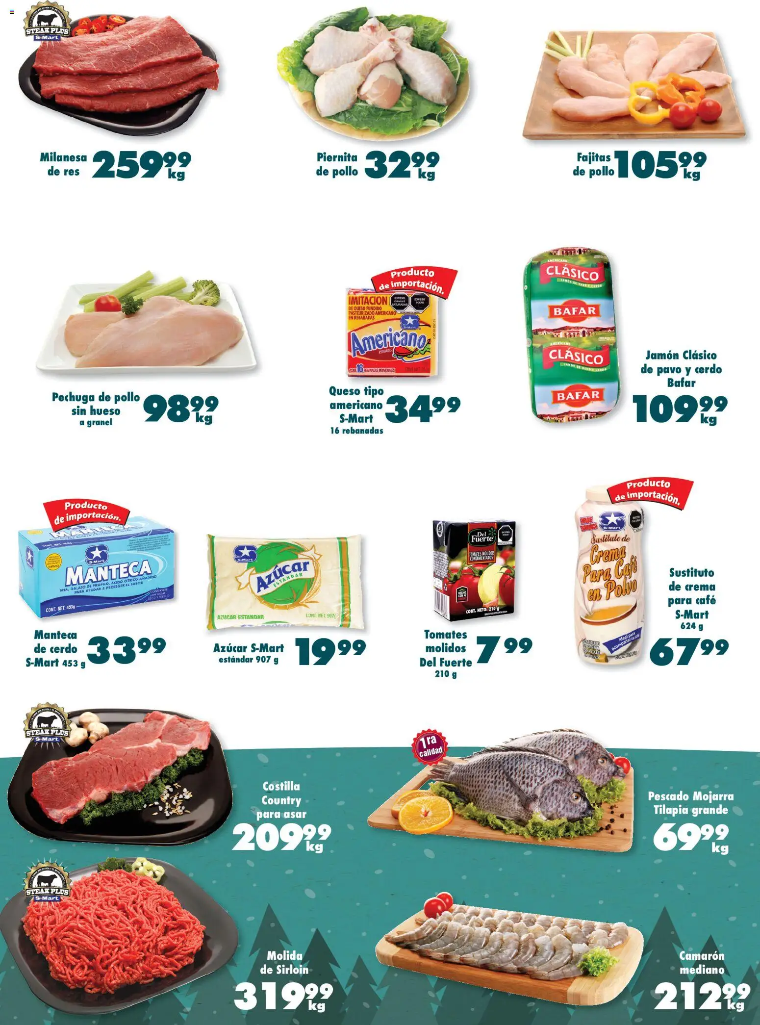 Nuevas ofertas de S-Mart válidas en toda la República Mexicana desde el 21.11.2025. ¡Encuentra las mejores ofertas en S-Mart folleto Reynosa! | Página: 4 | Productos: Milanesa, Azúcar, Cerdo, Tomates