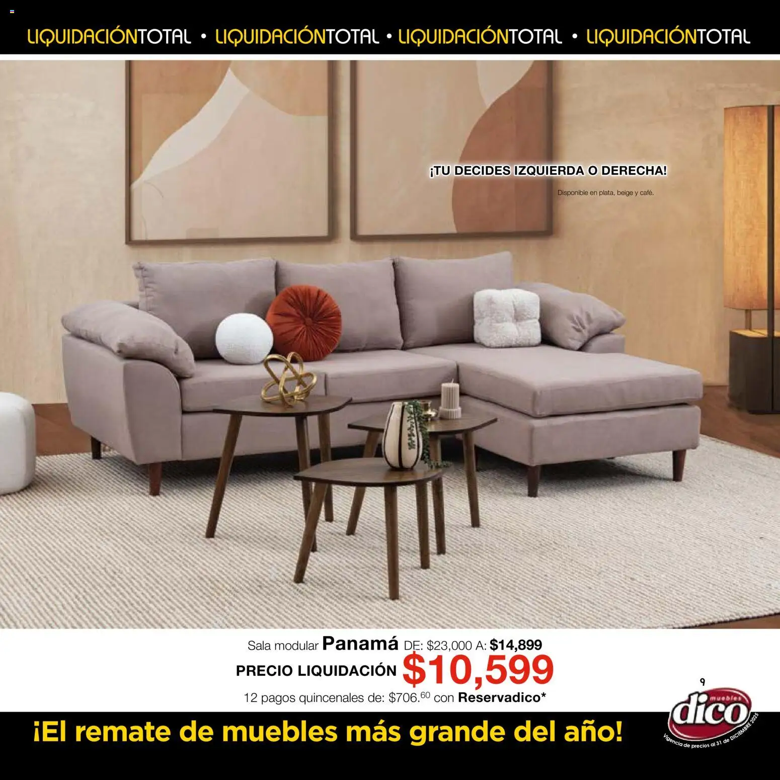 Nuevas ofertas de Muebles Dico válidas en toda la República Mexicana desde el 04.12.2025. ¡Encuentra las mejores ofertas en Muebles Dico Liquidación Total! | Página: 9 | Productos: Modular