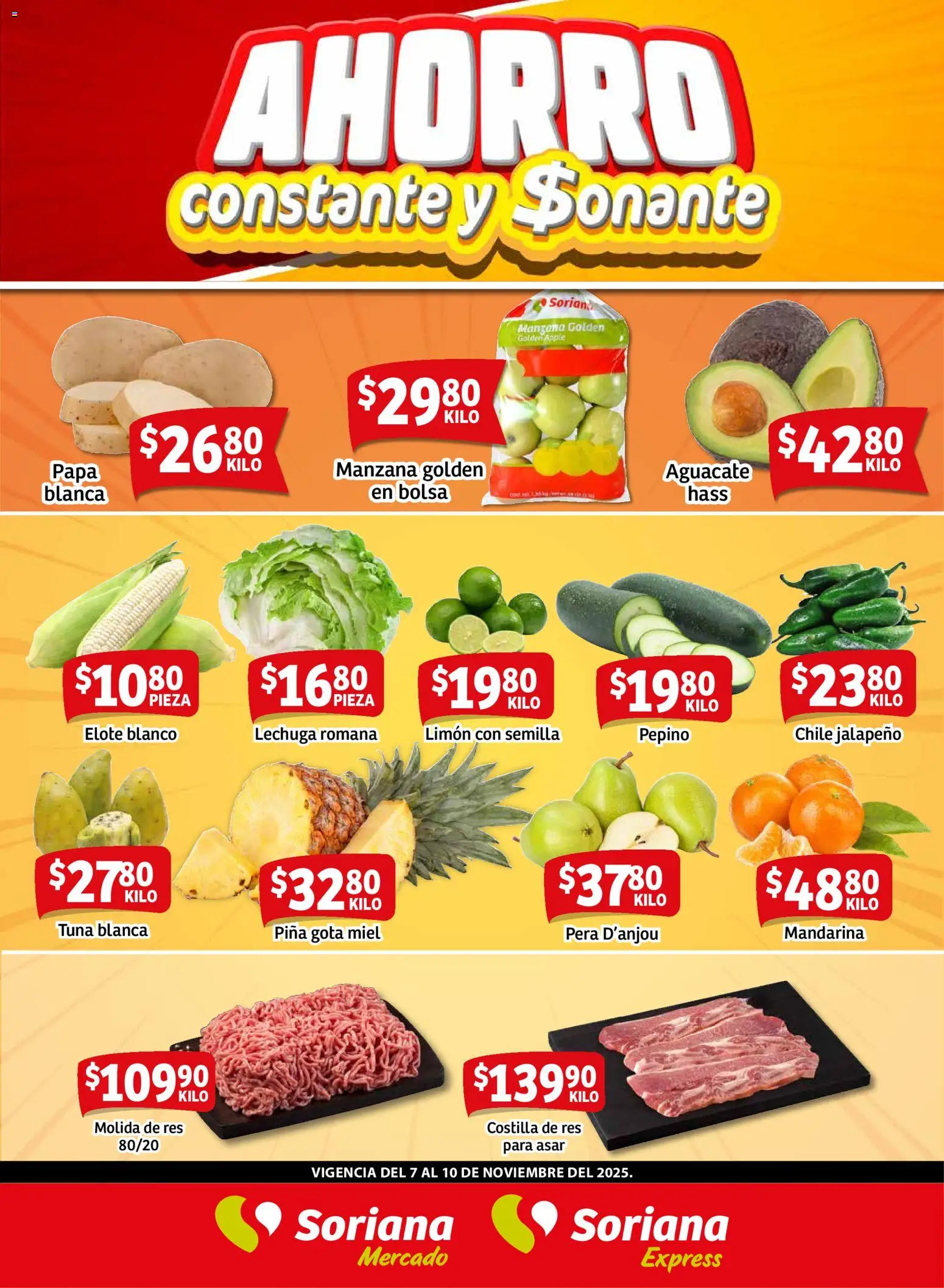 Nuevas ofertas de Soriana válidas en toda la República Mexicana desde el 07.11.2025. ¡Encuentra las mejores ofertas en Soriana - Fin de Semana Mercado: Saltillo y Torreón! | Página: 1 | Productos: Bolsa, Limón, Aguacate, Piña
