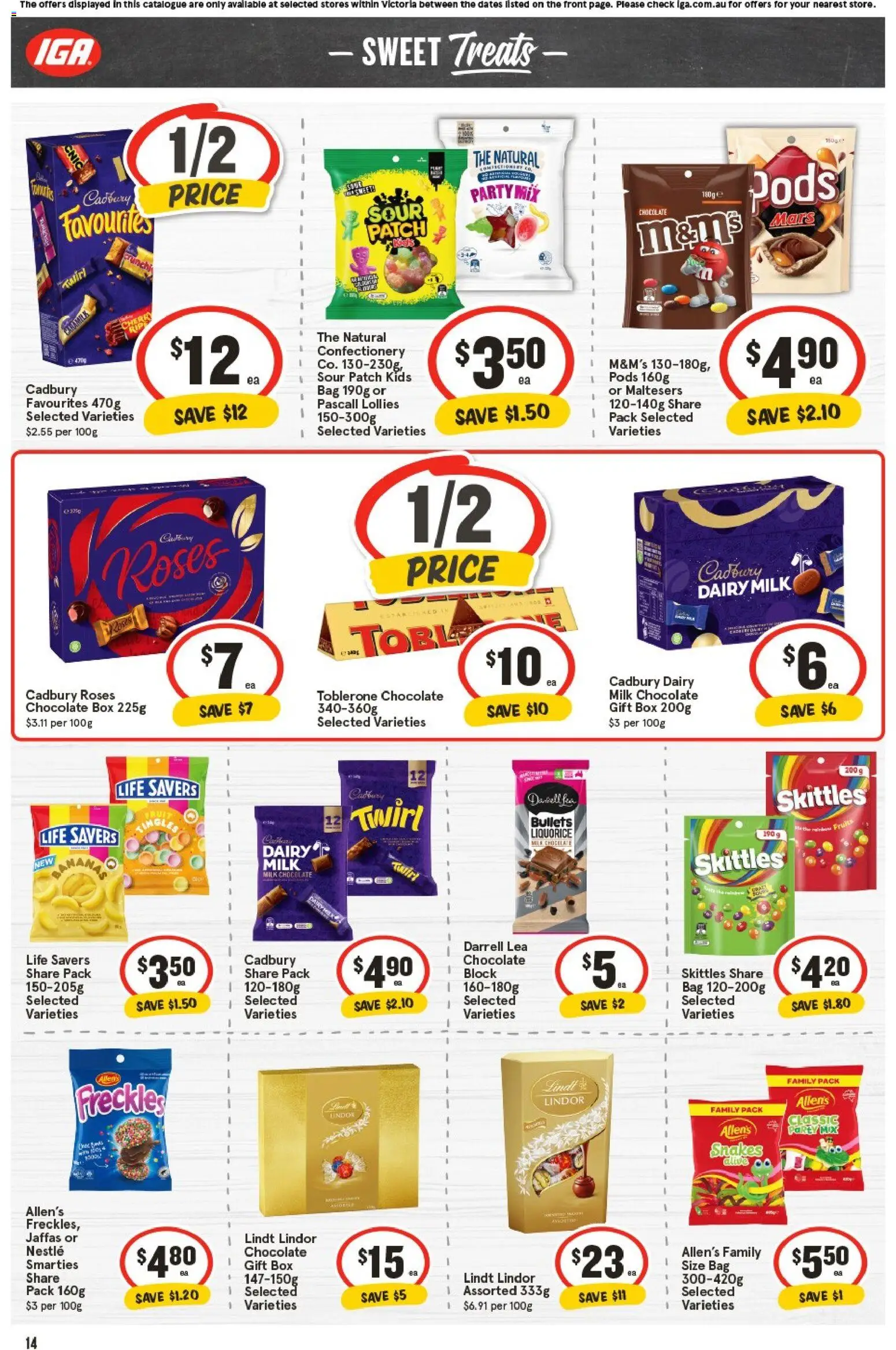 IGA catalogue - valid from 05.11.2025 | Page: 14 | Products: Dairy, Chocolate, Lollies, Bag