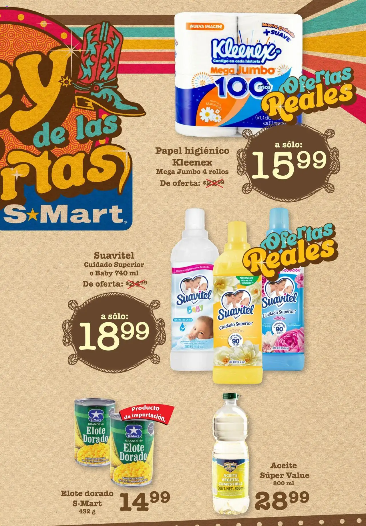 Nuevas ofertas de S-Mart válidas en toda la República Mexicana desde el 29.07.2025. ¡Encuentra las mejores ofertas en S-Mart - Folleto - Chihuahua! | Página: 3 | Productos: Aceite, Papel higiénico