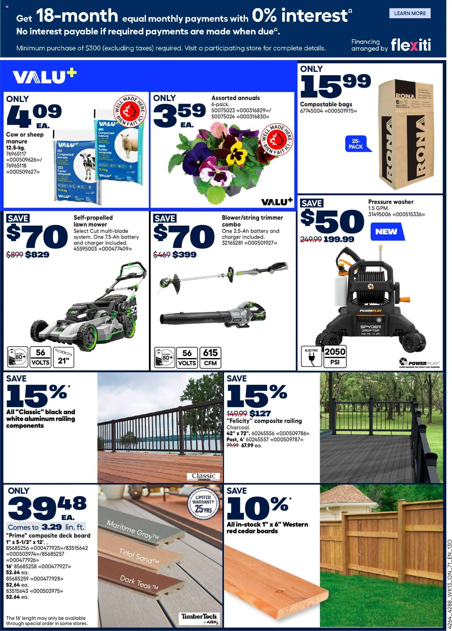 Rona flyer valid from 23.04.2026 | Page: 2 | Products: Mower, Battery