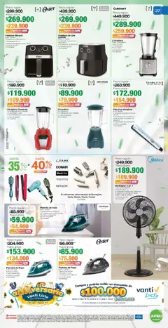 Jumbo - Catálogo Aniversario -  Vista previa de la revista de la tienda Jumbo valido desde el 25.09.2025 | Página: 37 | Productos: Plancha alisadora, Rejilla, Ventilador, Cerámica
