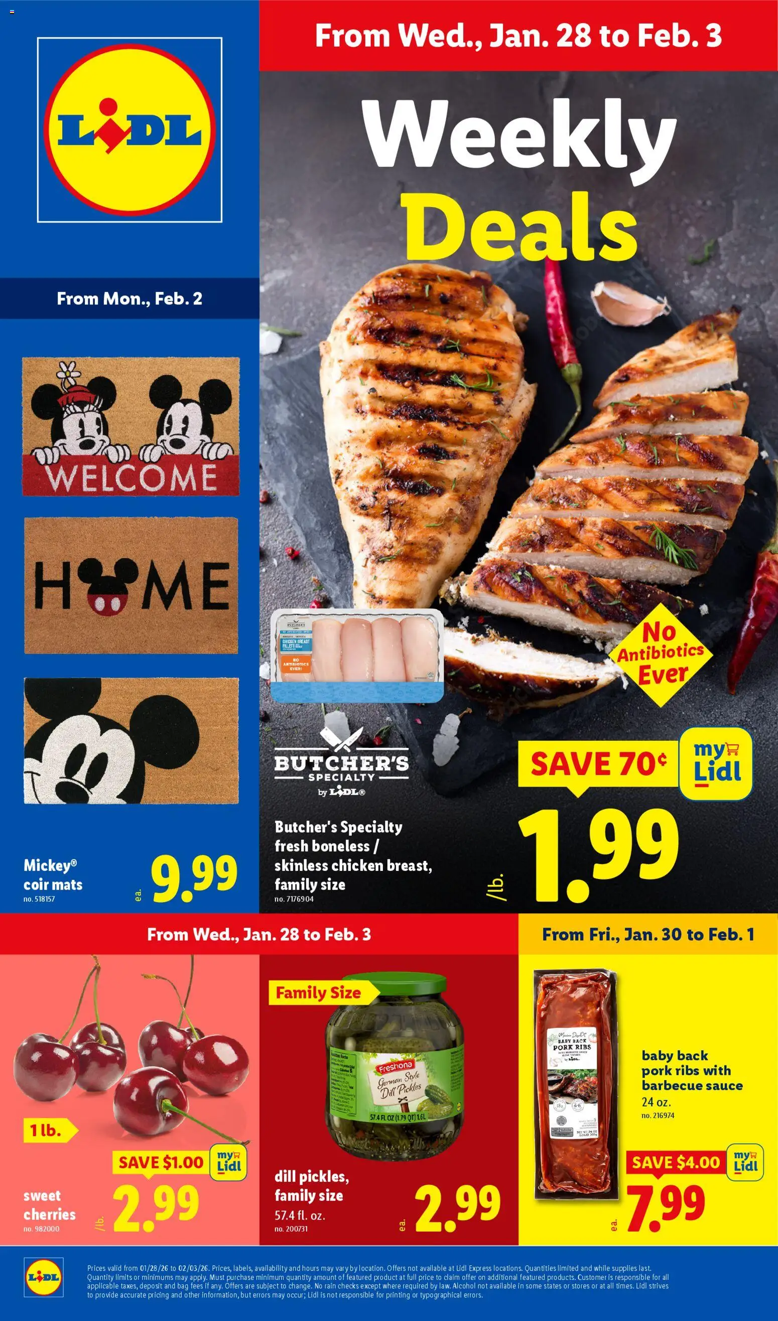 Lidl Weekly Ad - valid from 28.01.2026 | Page: 1 | Products: Pork, Sauce, Dill, Bag