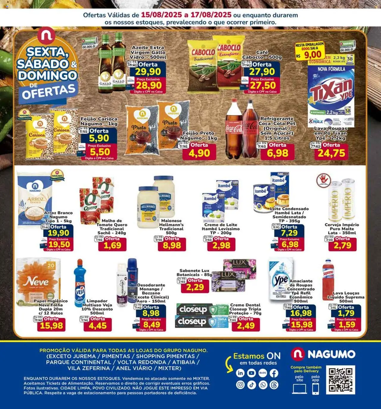 Nagumo Folheto - válido de 15.08.2025 | Página: 2 | Produtos: Pó, Leite, Creme dental, Papel higiênico