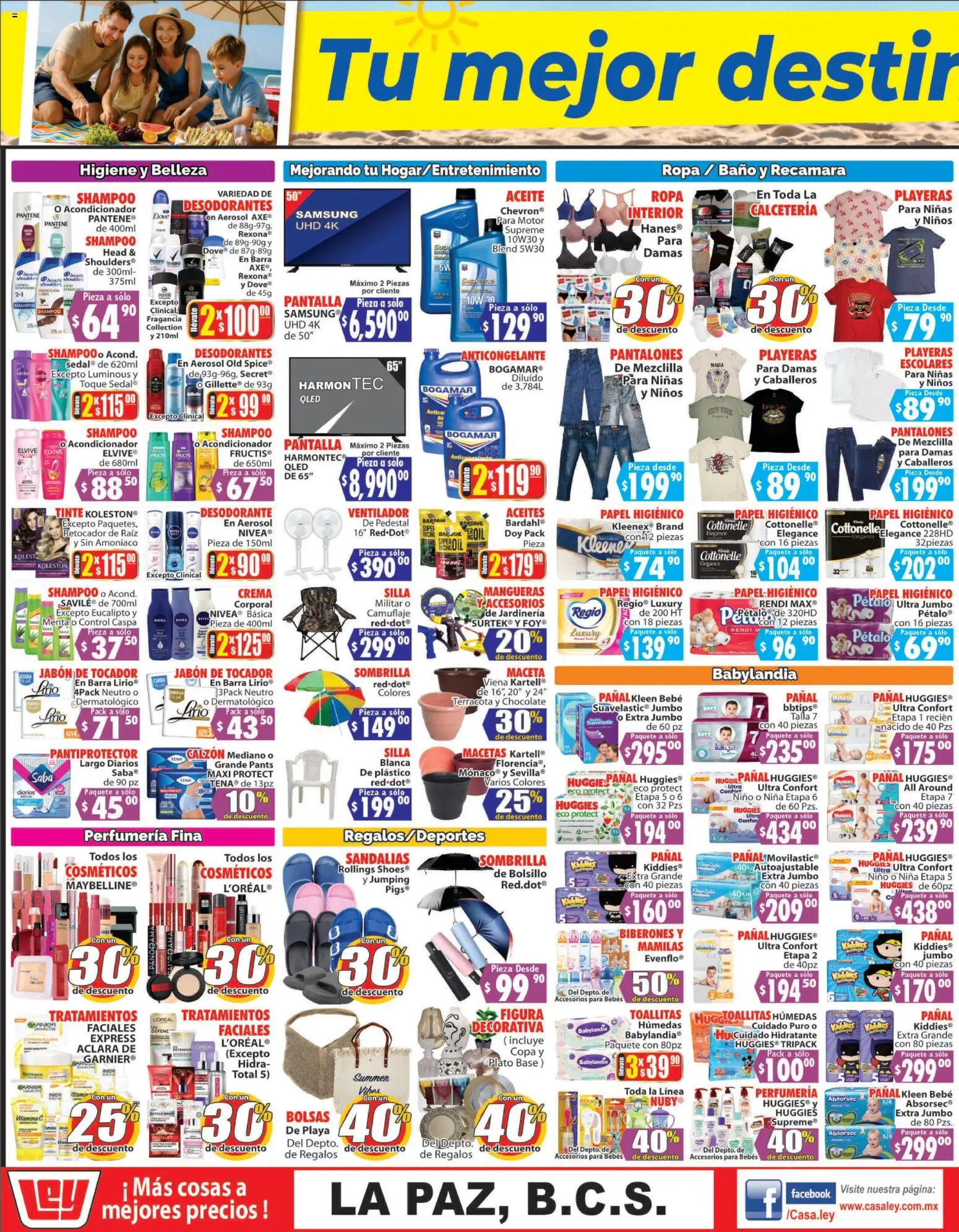 Nuevas ofertas de Casa Ley válidas en toda la República Mexicana desde el 11.04.2026. ¡Encuentra las mejores ofertas en Casa Ley folleto Autoservicio La Paz, BCS! | Página: 3 | Productos: Toallitas húmedas, Aceite, Barra, Jabón