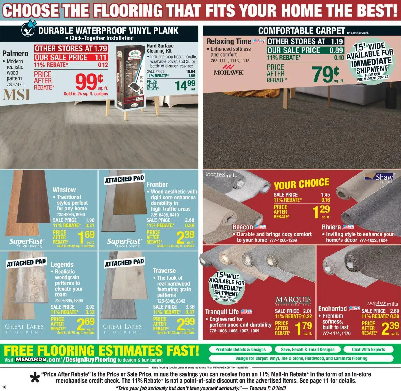 Menards Weekly Ad - valid from 02.10.2025 | Page: 15 | Products: Carpet