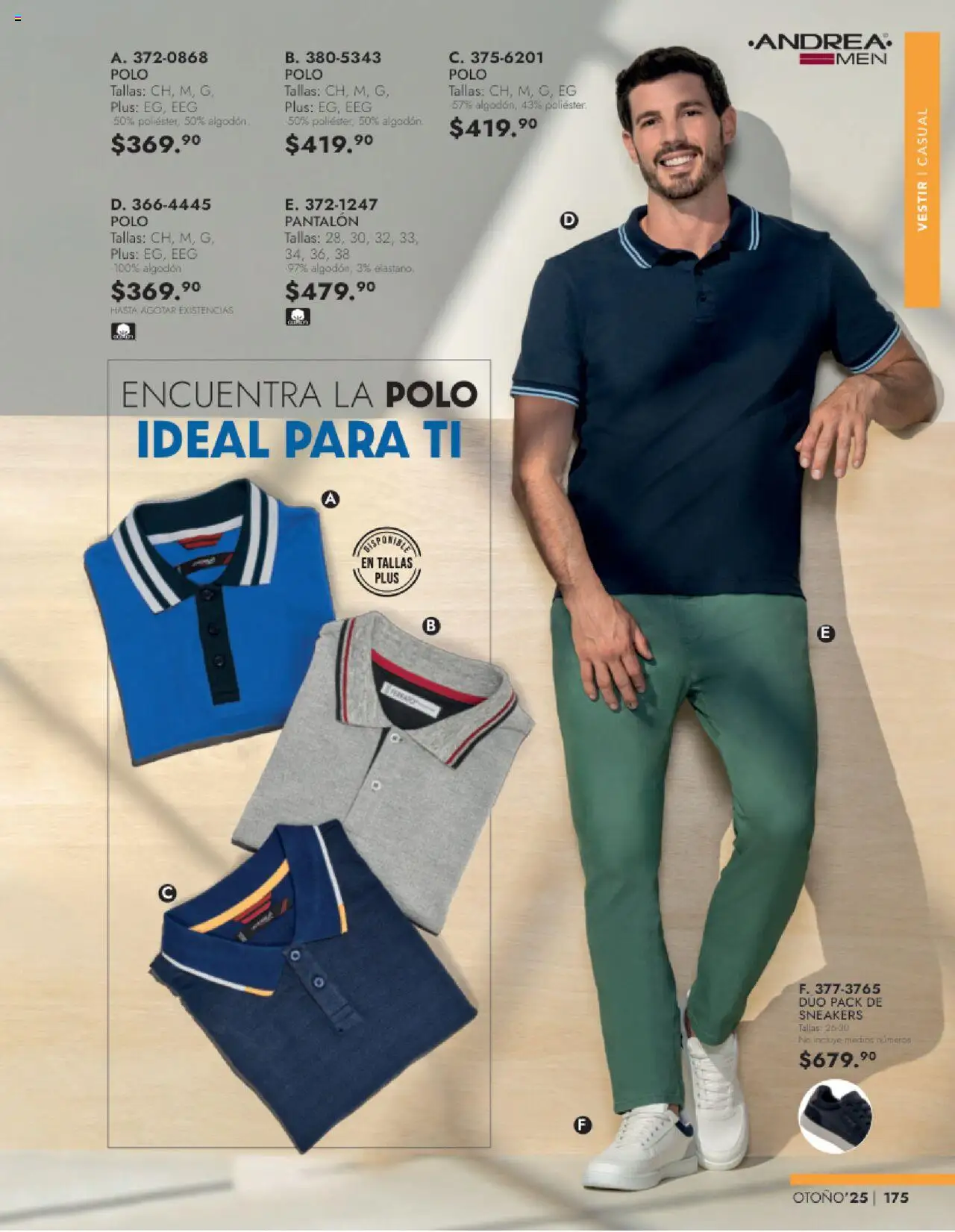 Nuevas ofertas de Andrea válidas en toda la República Mexicana desde el 24.08.2025. ¡Encuentra las mejores ofertas en Andrea - Catálogo Vestir Caballero! | Página: 13