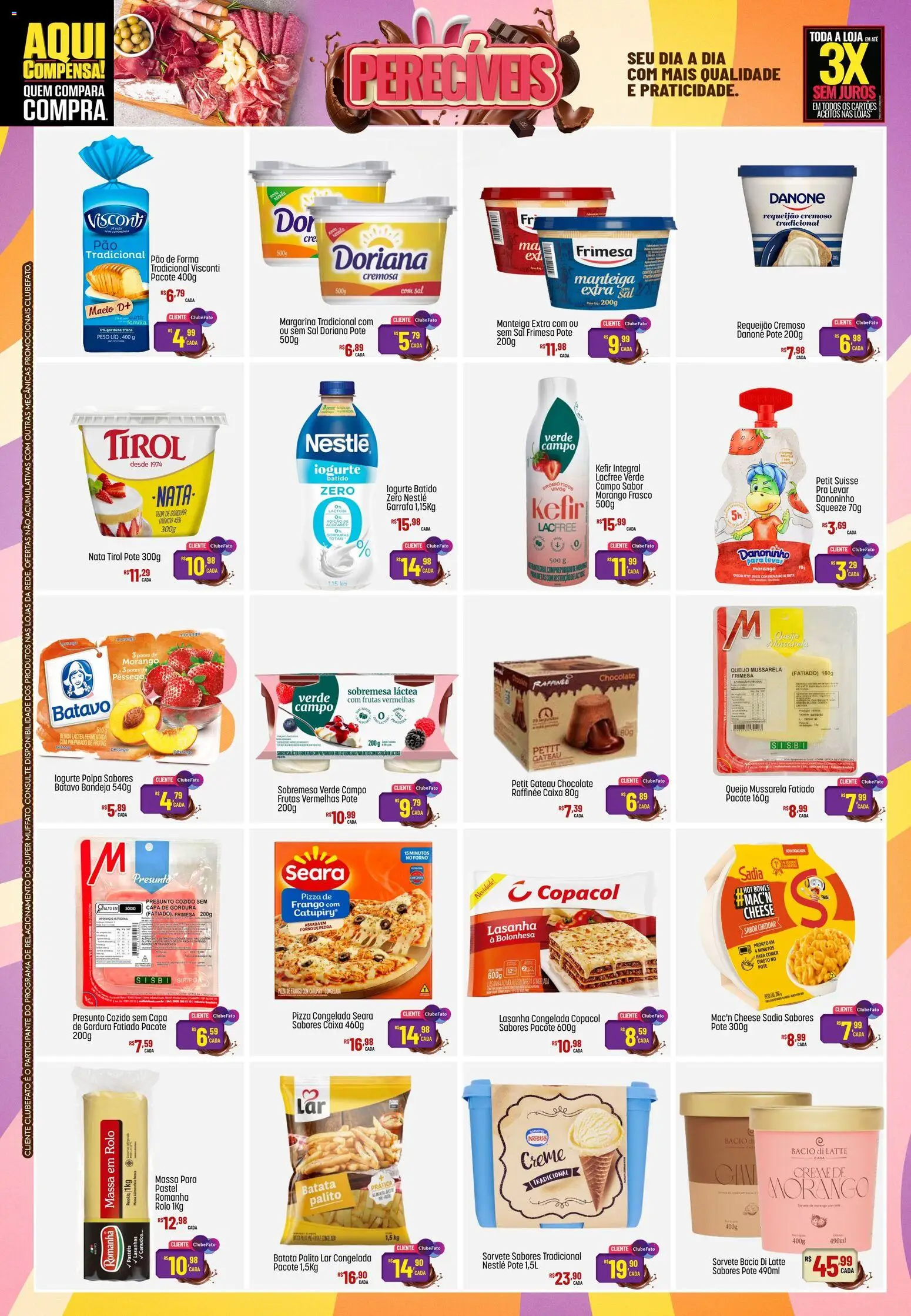 Super Muffato Folheto - válido de 01.04.2026 | Página: 6 | Produtos: Iogurte, Presunto, Pizza, Sorvete