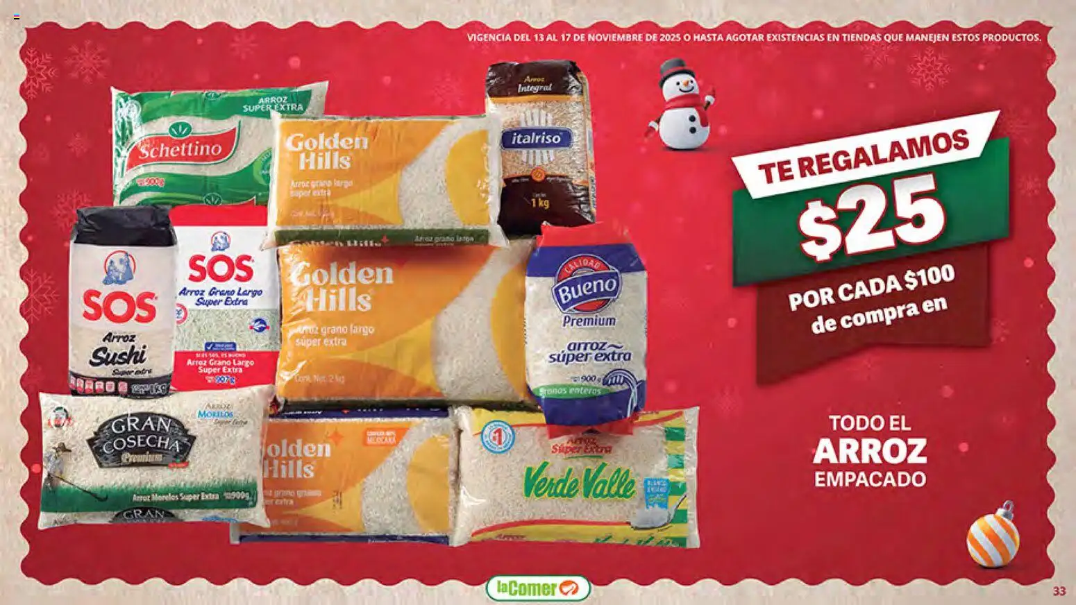 Nuevas ofertas de La Comer válidas en toda la República Mexicana desde el 13.11.2025. ¡Encuentra las mejores ofertas en La Comer Buen Fin ! | Página: 33 | Productos: Arroz, Té