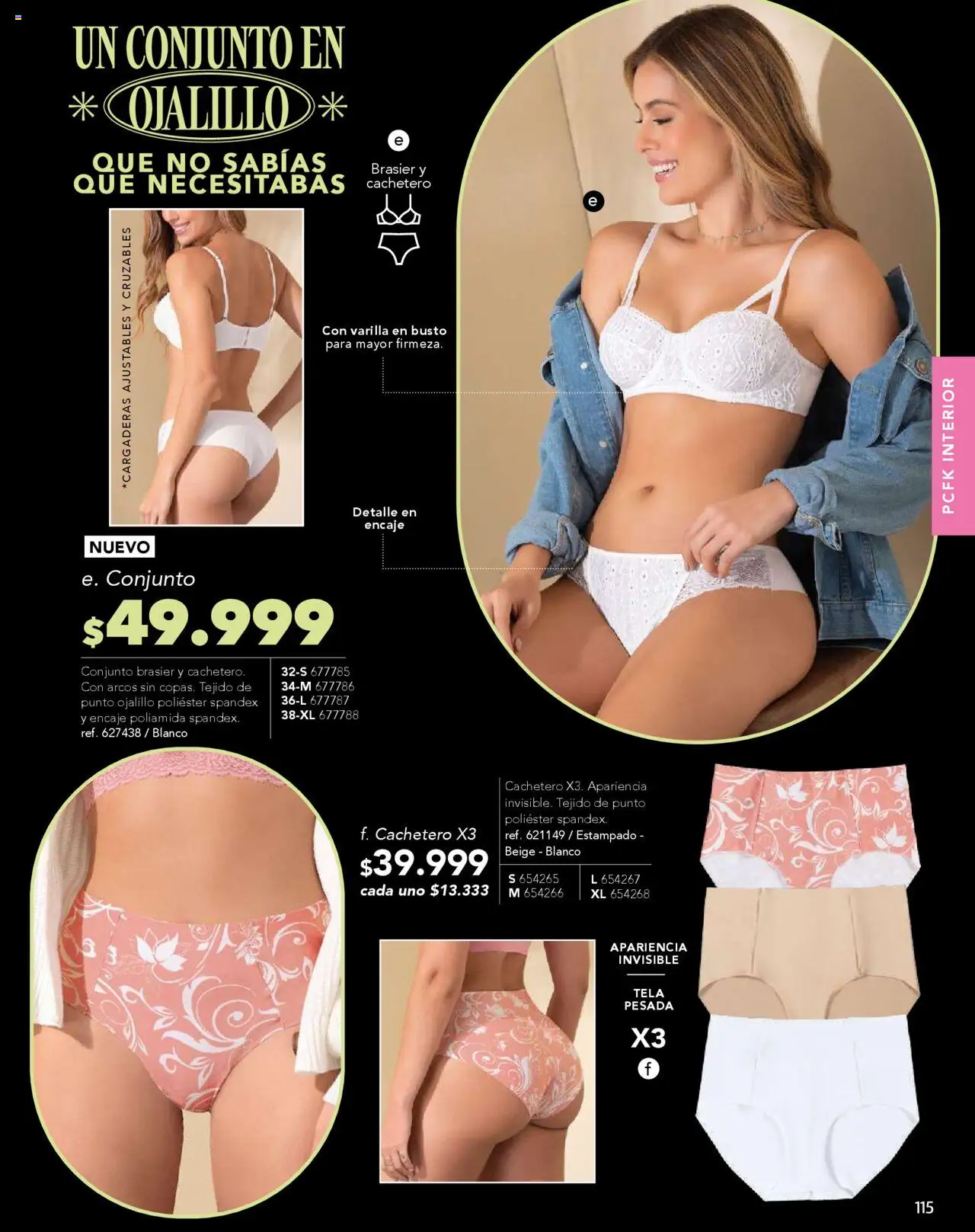 Pacifika revista - valida desde el 01.08.2025 | Página: 124 | Productos: Brasier, Cachetero, Conjunto