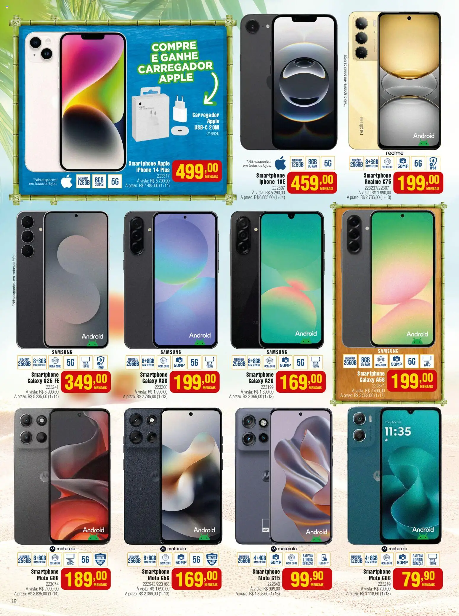 Berlanda Folheto - válido de 01.01.2026 | Página: 16 | Produtos: Tela, Bateria, Smartphone, Iphone 14