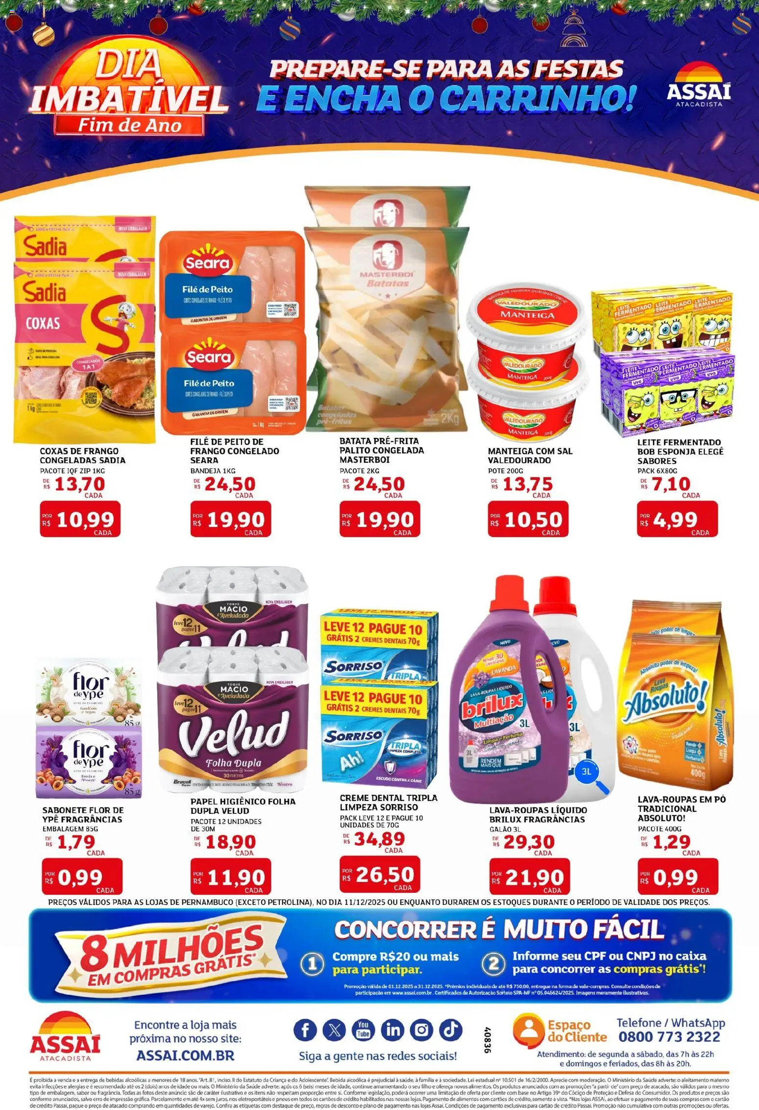 Assaí Atacadista Folheto - válido de 11.12.2025 | Página: 2 | Produtos: Pó, Esponja, Pneus, Bandeja