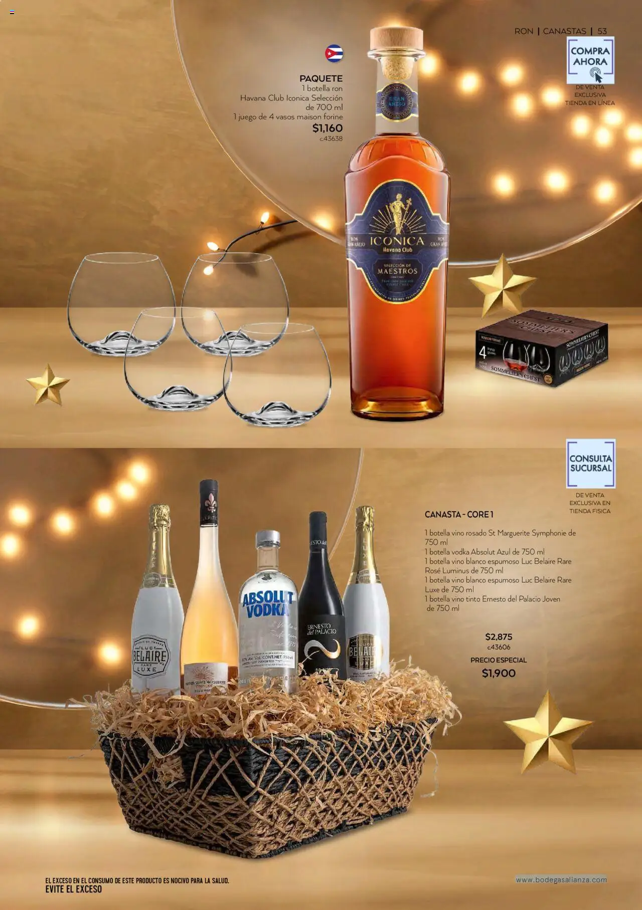 Nuevas ofertas de Bodegas Alianza válidas en toda la República Mexicana desde el 01.10.2025. ¡Encuentra las mejores ofertas en Bodegas Alianza - Catálogo Cava Morada! | Página: 55 | Productos: Botella, Vino, Canasta, Vodka