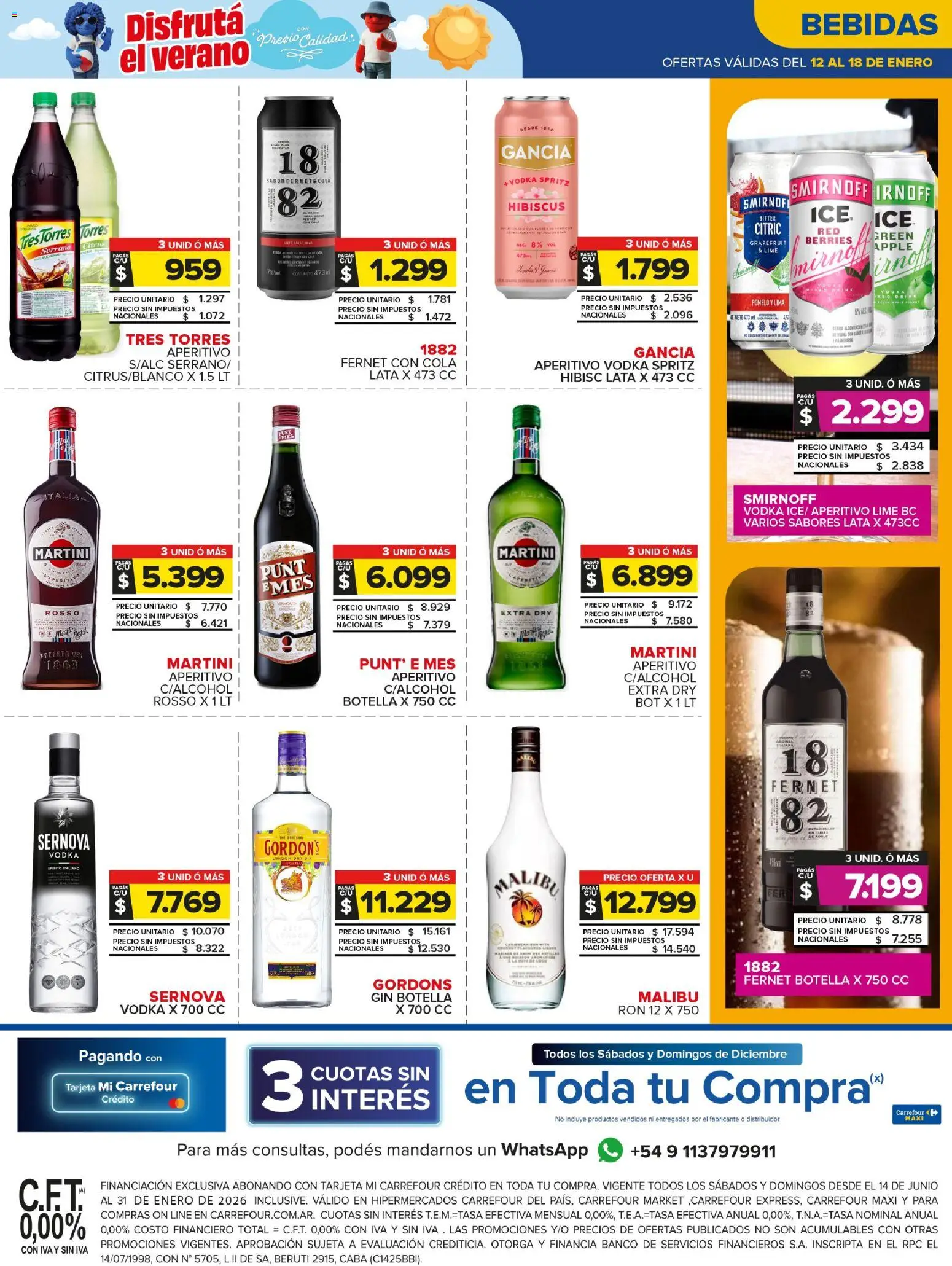 Carrefour Maxi catálogo │ válido desde el 12.01.2026 | Página: 3 | Productos: Botella, Fernet, Lima, Pomelo