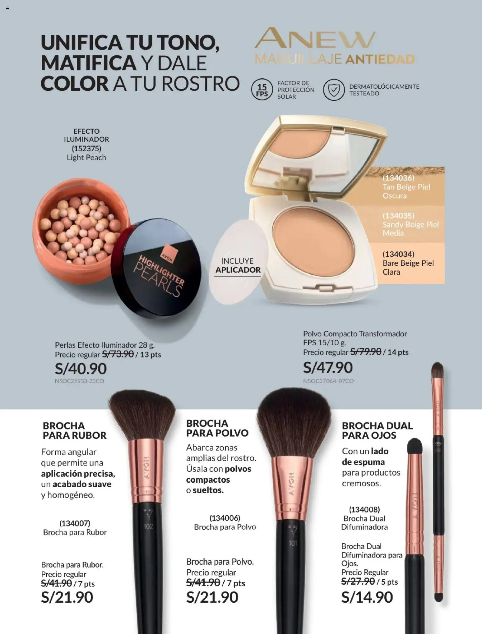 Catálogo Avon válido desde 10.03.2026 | Página: 66 | Productos: Brocha, Maquillaje, Polvo, Rubor