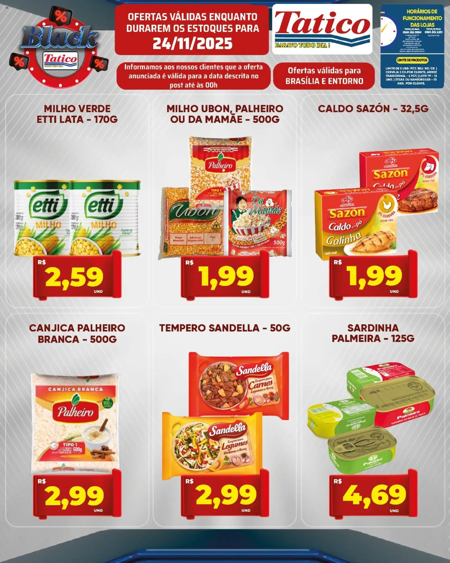 Tatico Folheto - válido de 24.11.2025 | Página: 6 | Produtos: Pó, Arroz, Sardinha, Pipoca