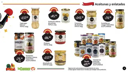 Vista previa de La Comer folleto Olá, Olé, nuevo folleto de la tienda, válido en México a partir del 29.10.2025 | Página: 8 | Productos: Vinagre, Aceitunas, Espárragos, Pimiento