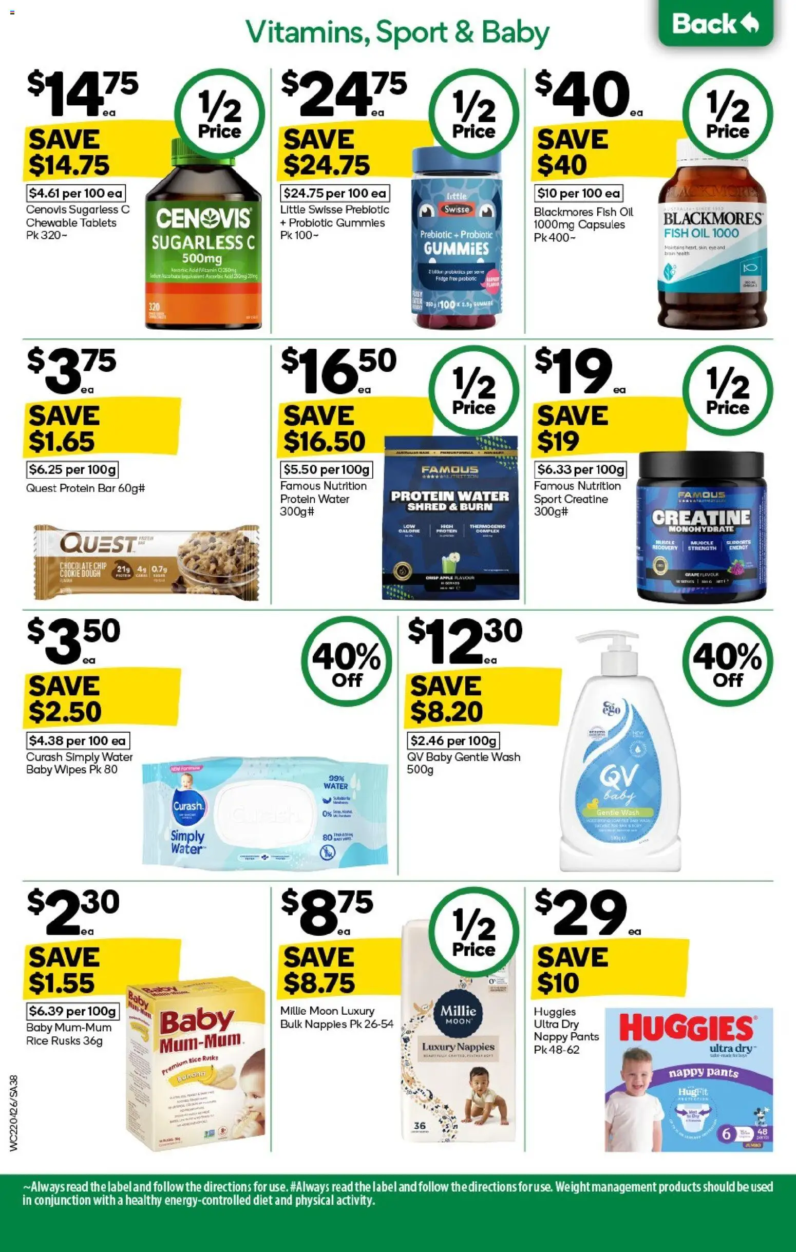 Woolworths catalogue - valid from 22.04.2026 | Page: 38 | Products: Oil, Fish oil, Fridge, Weight