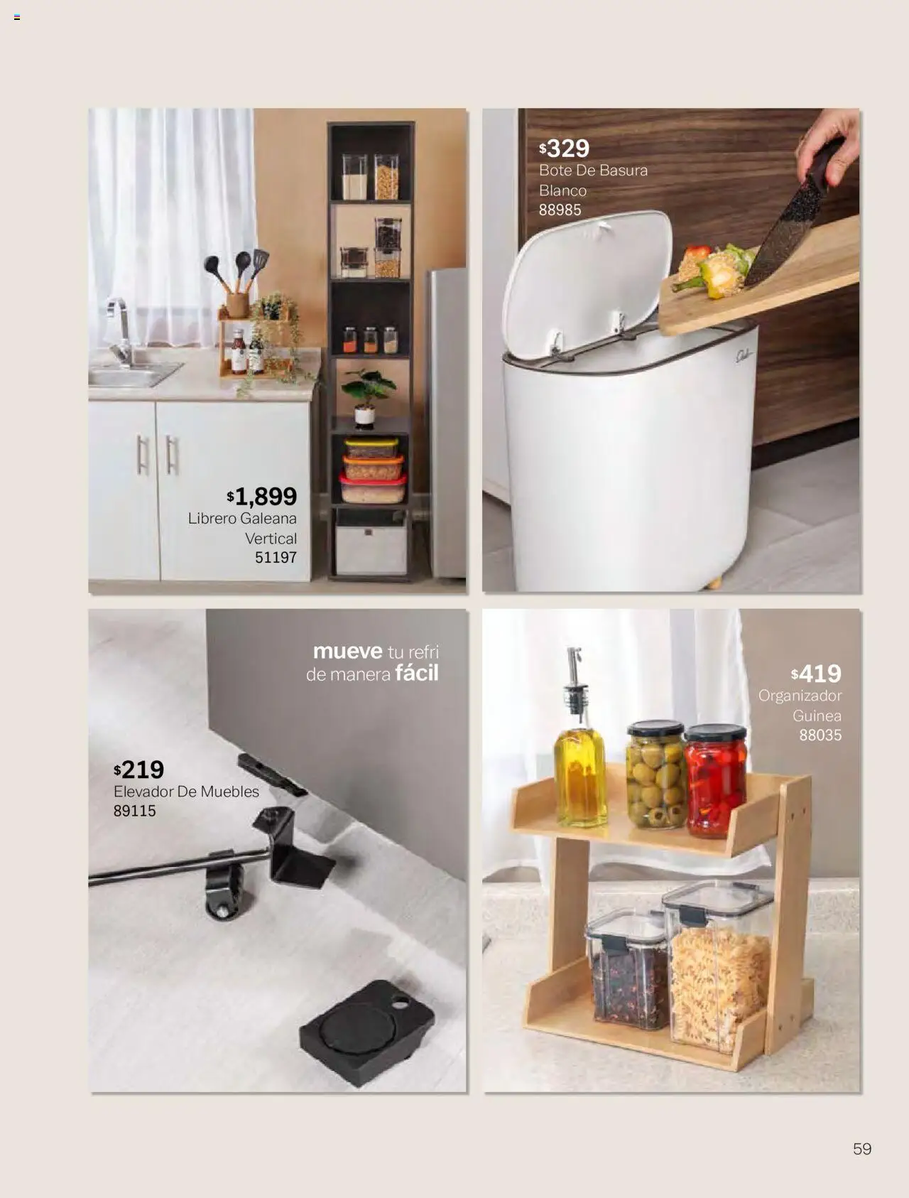 Nuevas ofertas de Vianney válidas en toda la República Mexicana desde el 09.09.2024. ¡Encuentra las mejores ofertas en Vianney catálogo - Biasi! | Página: 61 | Productos: Organizador, Bote de basura