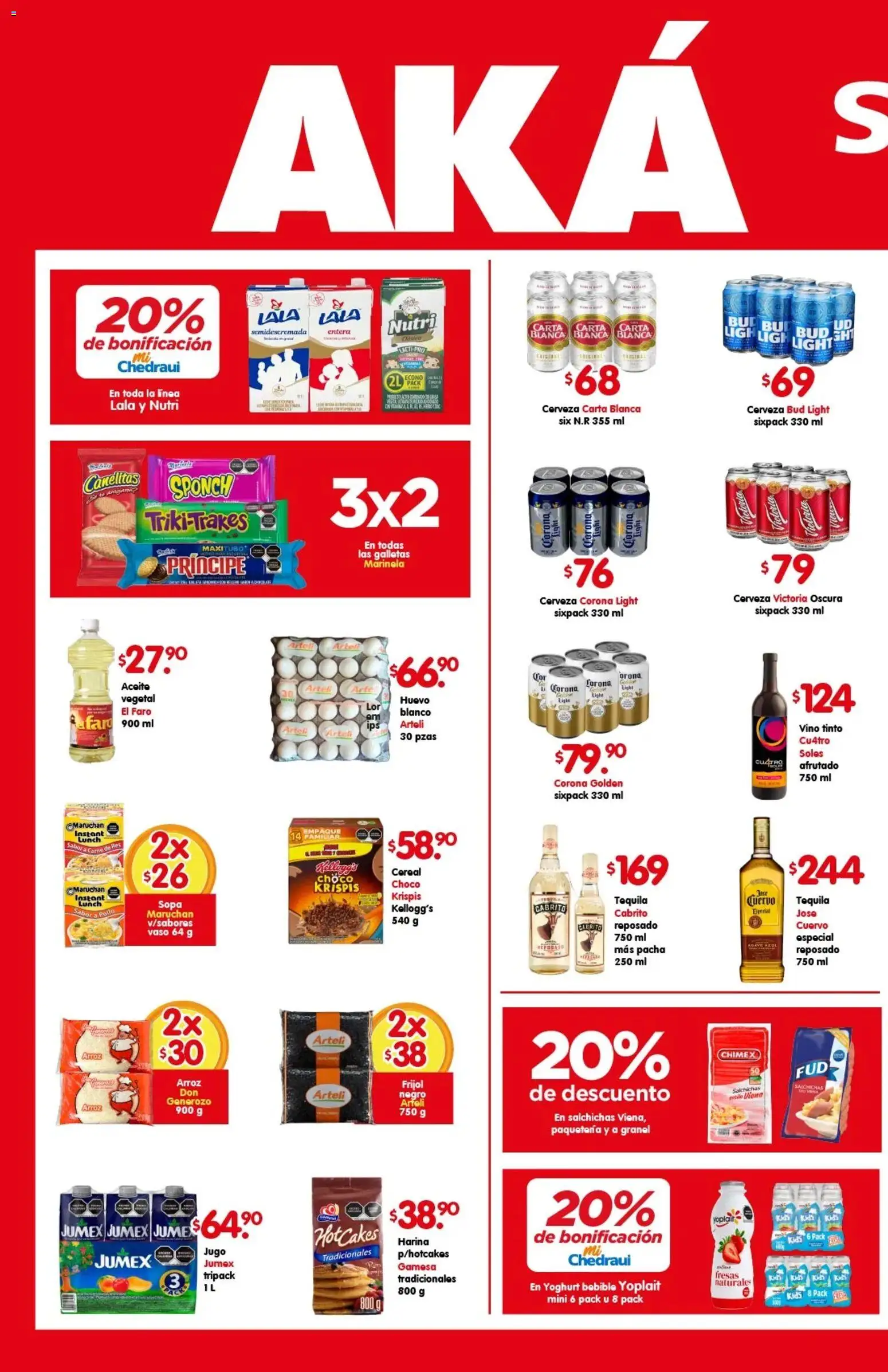 Nuevas ofertas de Arteli válidas en toda la República Mexicana desde el 16.01.2026. ¡Encuentra las mejores ofertas en Arteli folleto Aká Superbodegas! | Página: 1 | Productos: Jugo, Arroz, Fresas, Galletas