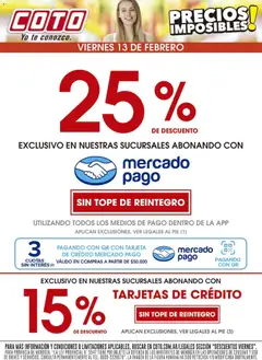 Vista previa Coto - Descuento válido desde el 13.02.2026