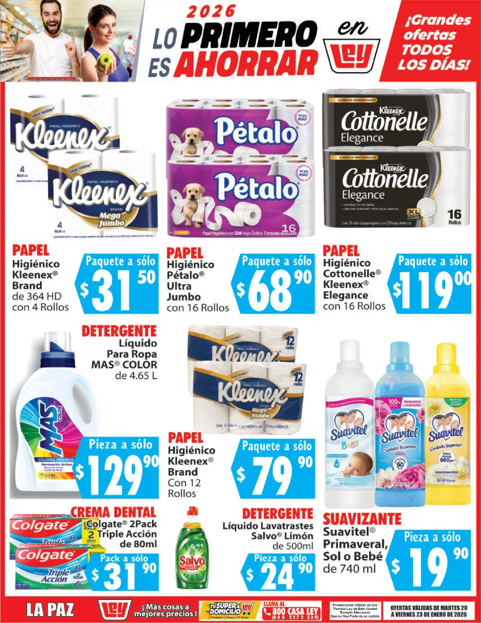 Nuevas ofertas de Casa Ley válidas en toda la República Mexicana desde el 20.01.2026. ¡Encuentra las mejores ofertas en Casa Ley folleto Lo Primero Es Ahorrar! | Página: 5 | Productos: Detergente, Limón, Papel higiénico, Ropa