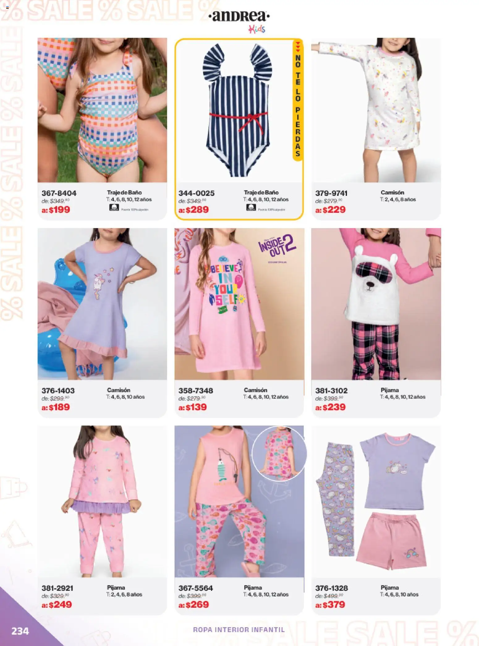 Nuevas ofertas de Andrea válidas en toda la República Mexicana desde el 21.12.2025. ¡Encuentra las mejores ofertas en Andrea catálogo Outlet! | Página: 234 | Productos: Pijama, Traje, Traje de baño, Baño
