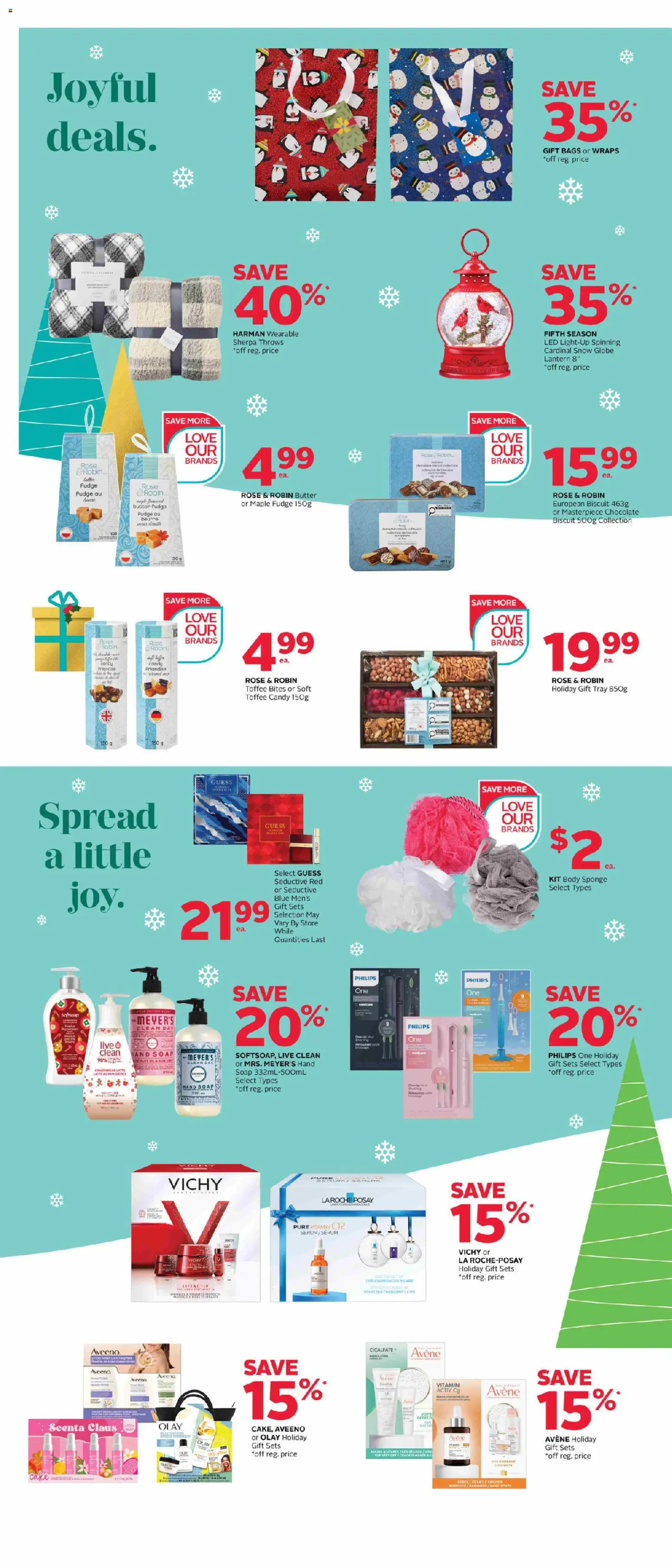 Rexall flyer valid from 28.11.2025 | Page: 4 | Products: Sponge, Soap, Butter, Chocolate