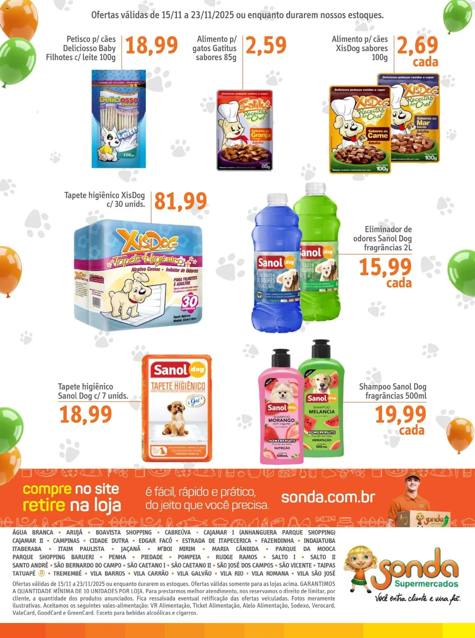 Sonda Folheto - válido de 15.11.2025 | Página: 7 | Produtos: Shampoo, Porta, Tapete higiênico, Eliminador de odores