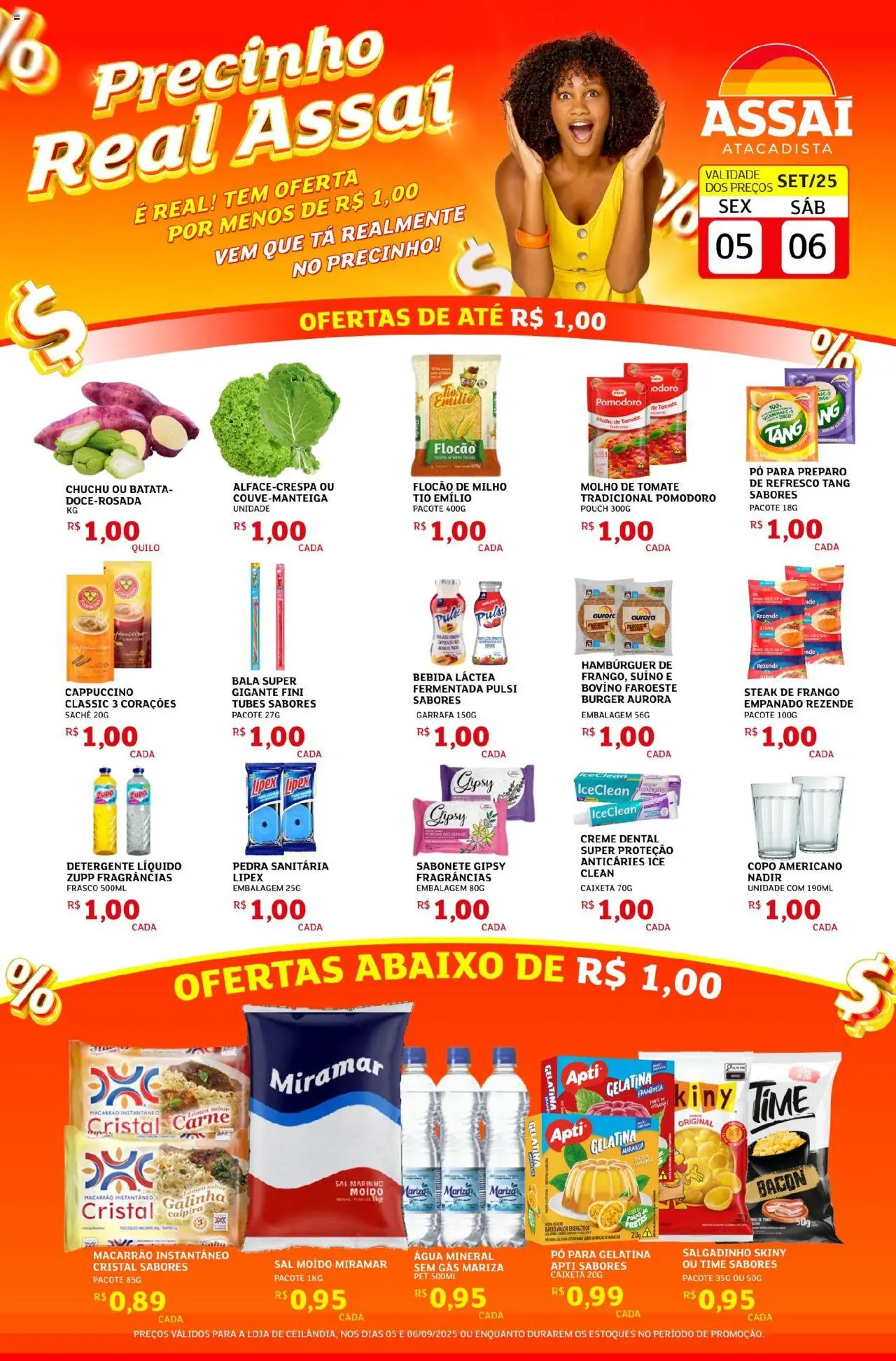 Assaí Atacadista Folheto - válido de 05.09.2025 | Página: 1 | Produtos: Pedra sanitária, Energético, Bebida, Frango
