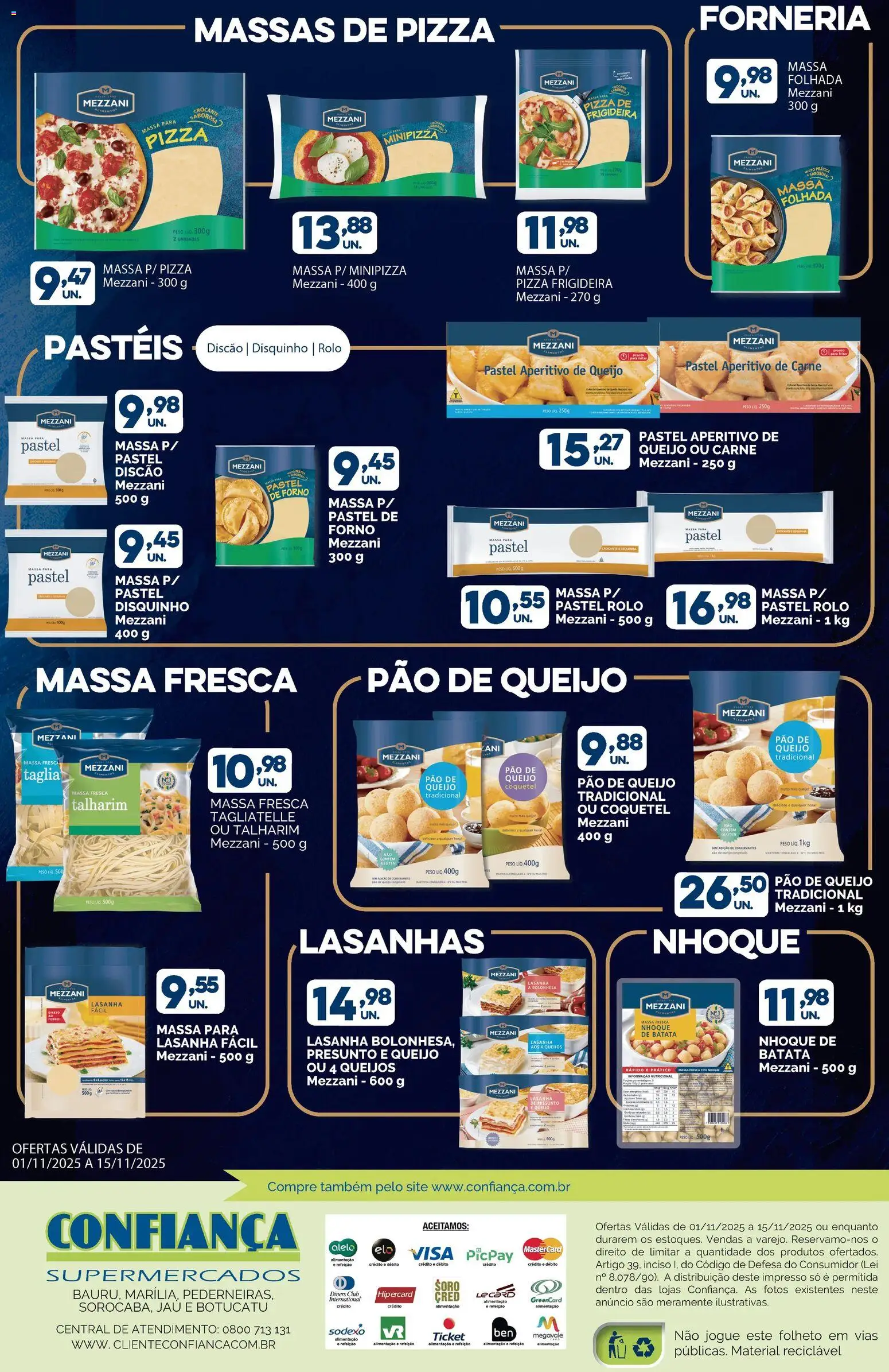 Confiança Folheto - válido de 01.11.2025 | Página: 2 | Produtos: Forno, Pão, Batata, Pão de queijo